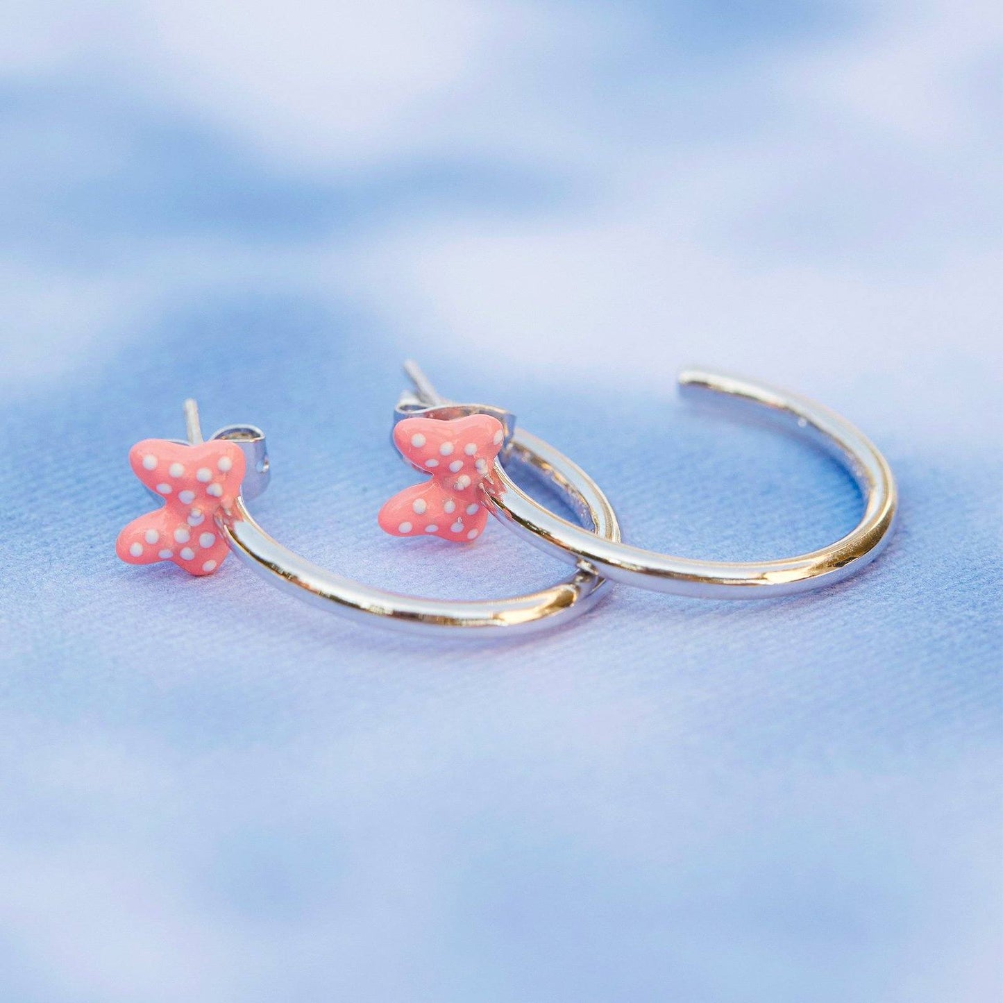 Disney Minnie Mouse Bow Hoop Earrings