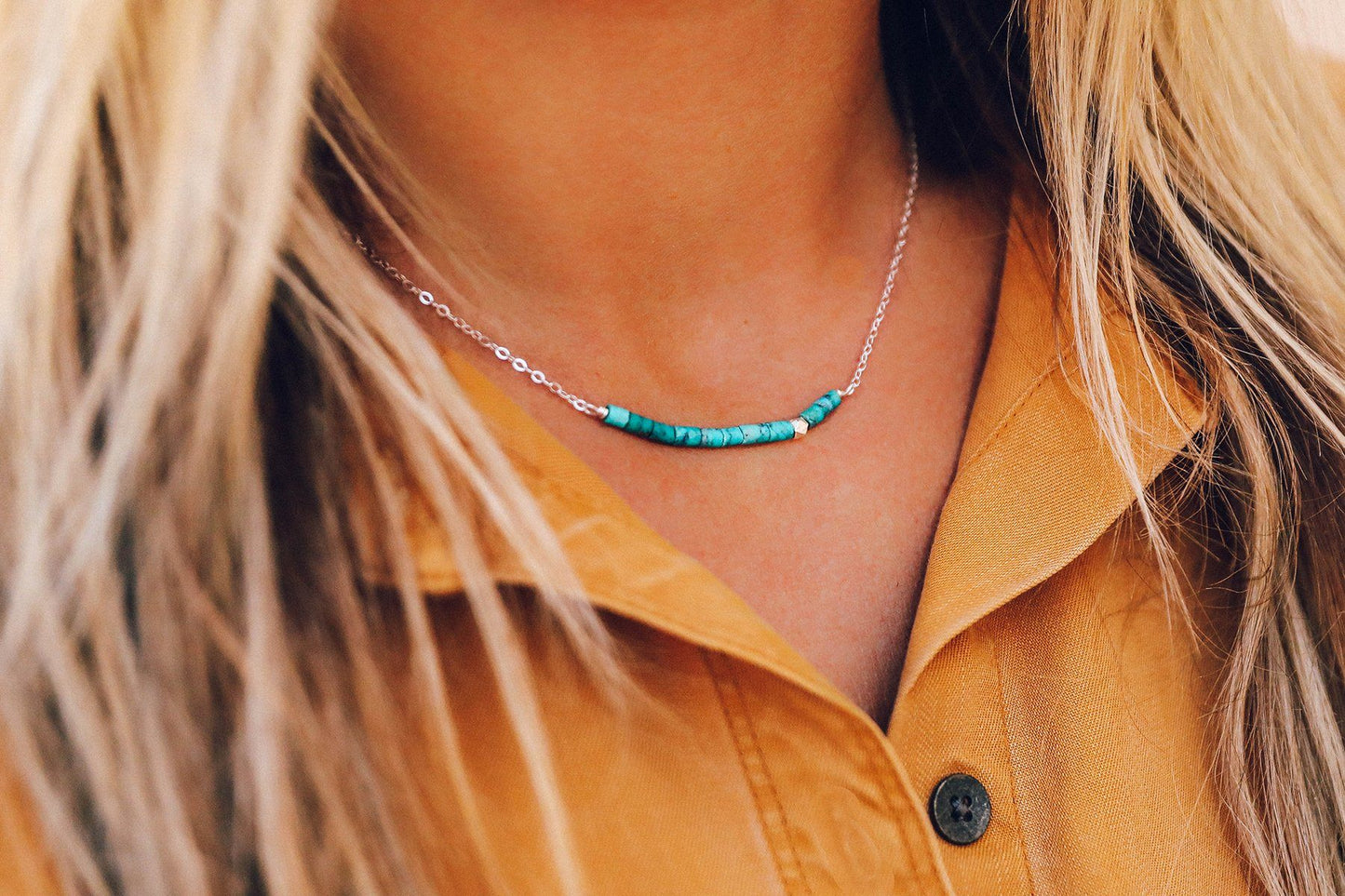 Turquoise Bead Necklace
