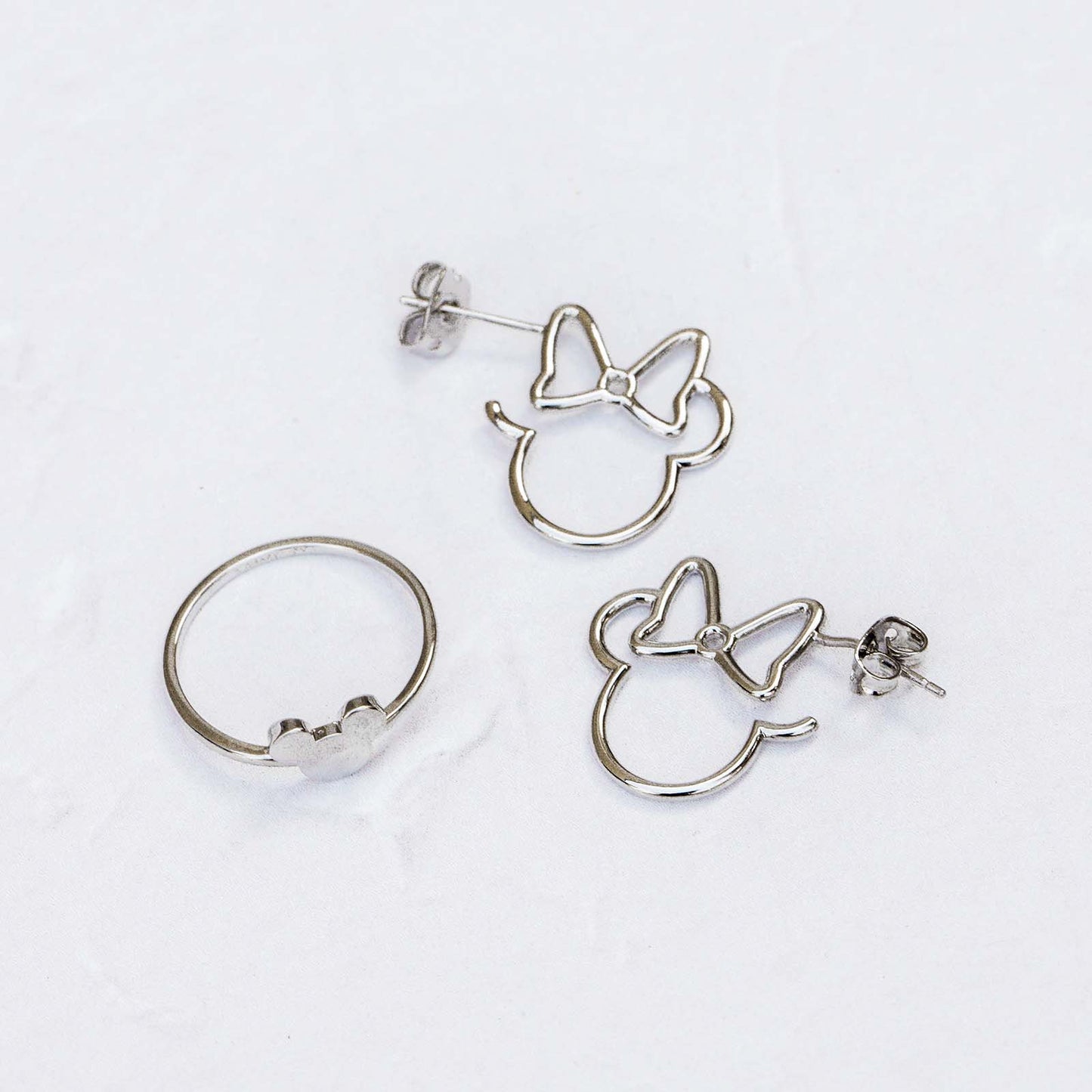 Disney Minnie Mouse Head Hoop Earrings