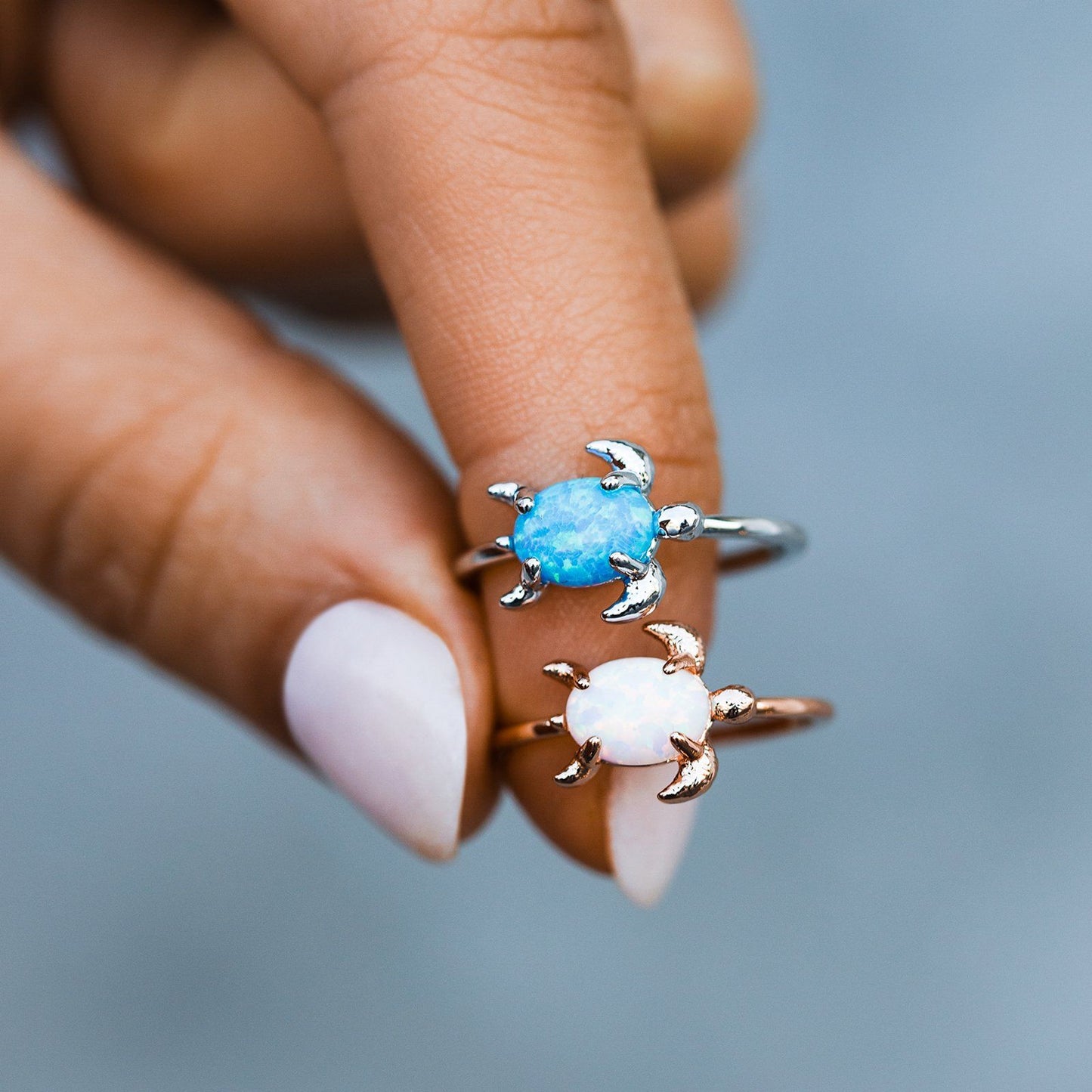Opal Sea Turtle Ring