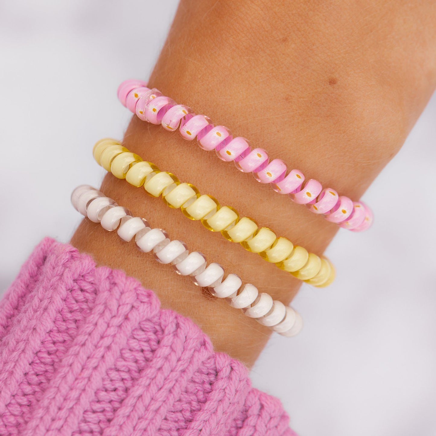 Daisy Coil Scrunchies (Set of 3)