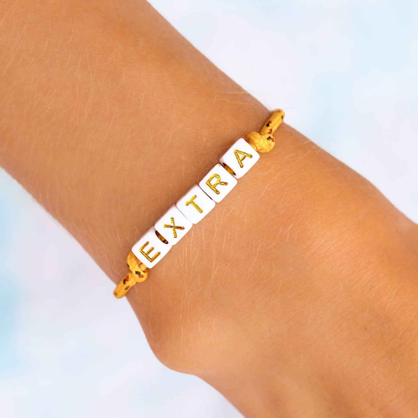 Bungee Cord Alphabet Beaded Bracelet