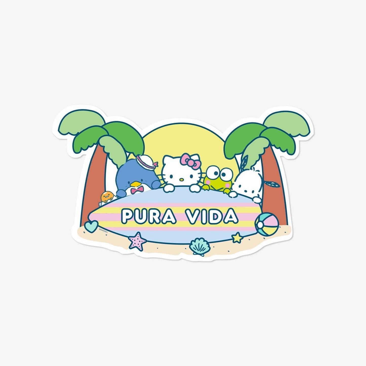 Hello Kitty & Friends Surfboard Sticker