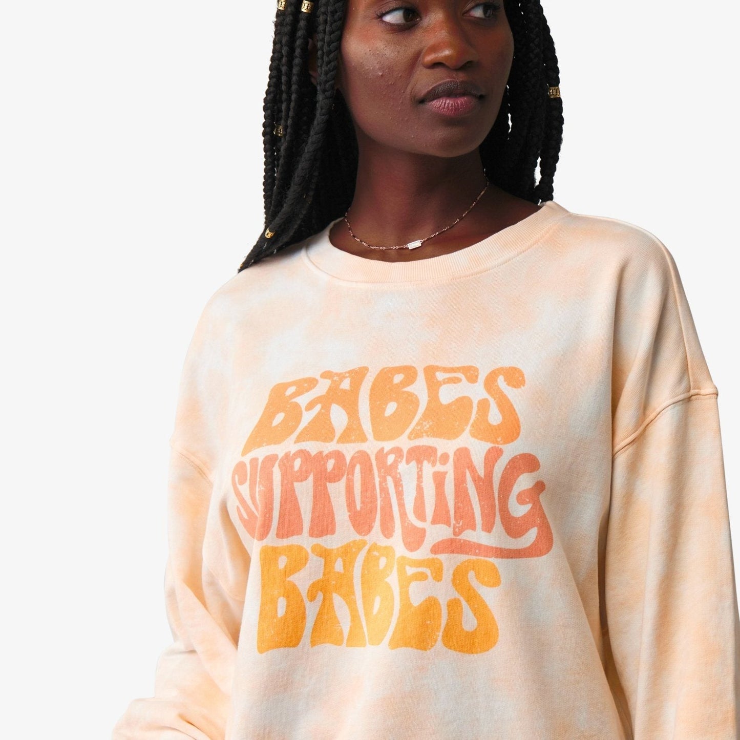Babes Supporting Babes Oversized Crew Fleece