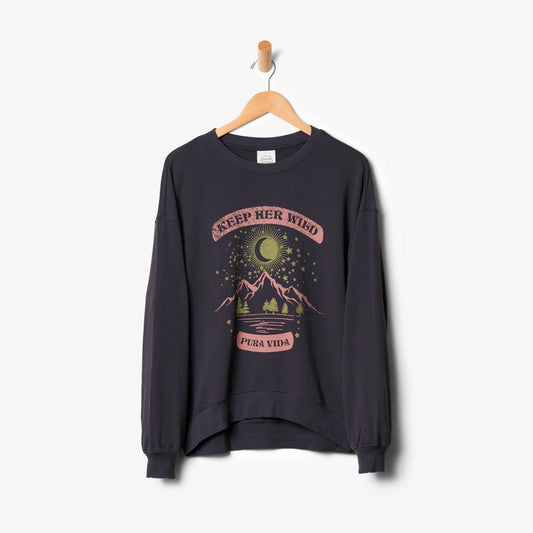 Keep Her Wild Oversized Crew Fleece