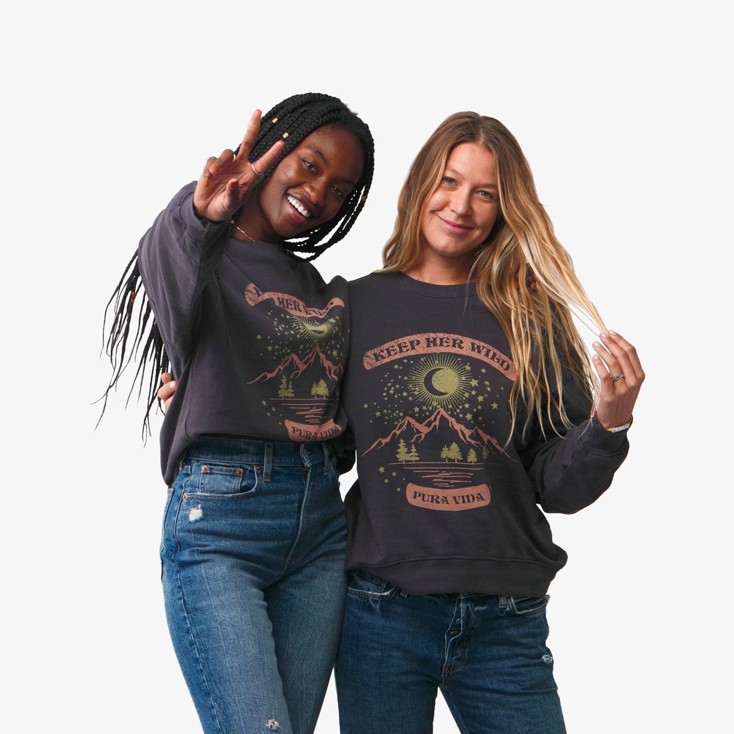 Keep Her Wild Oversized Crew Fleece