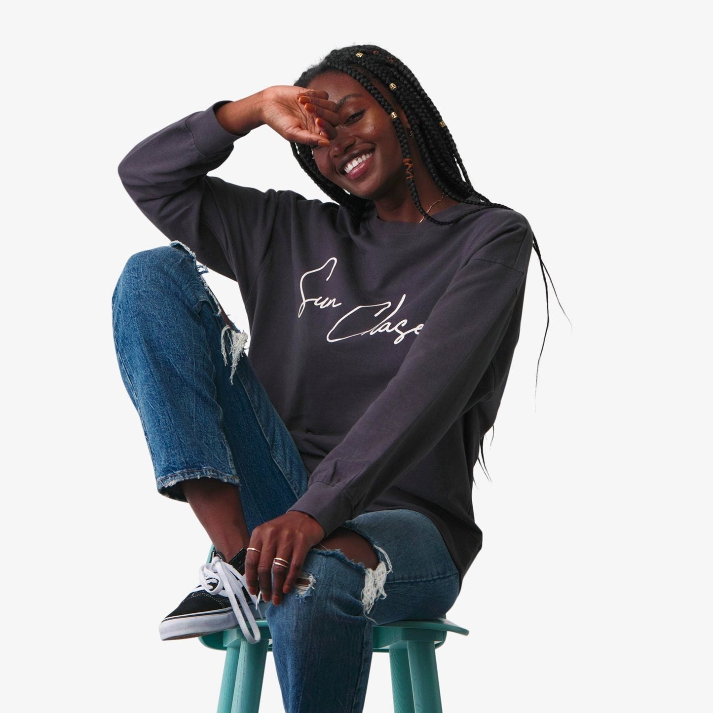 Sun Chaser Oversized Crew Fleece