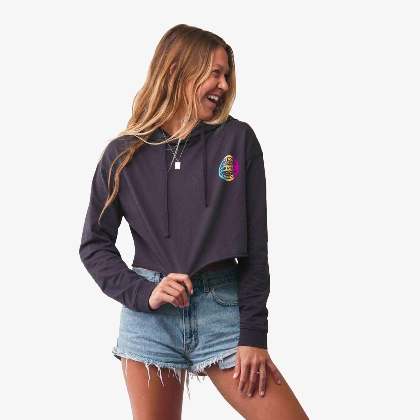 Live Free Crop Hoodie