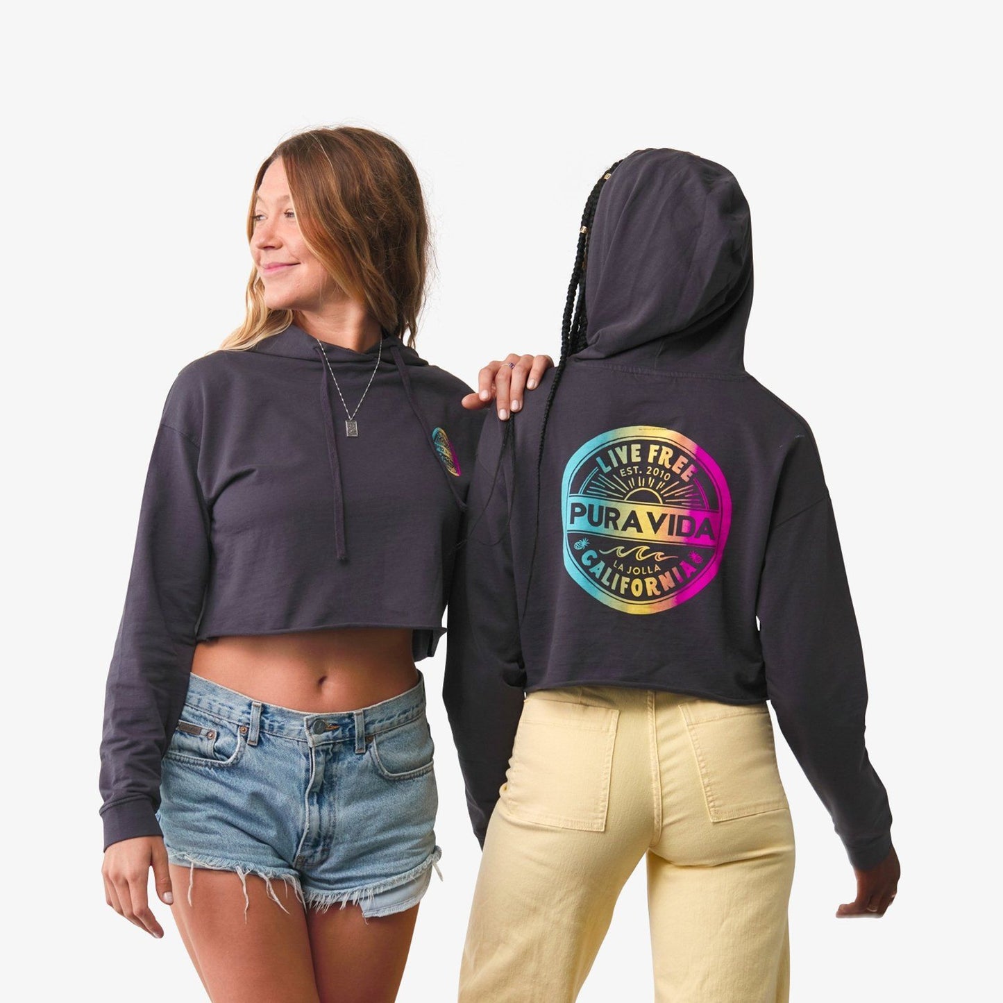 Live Free Crop Hoodie