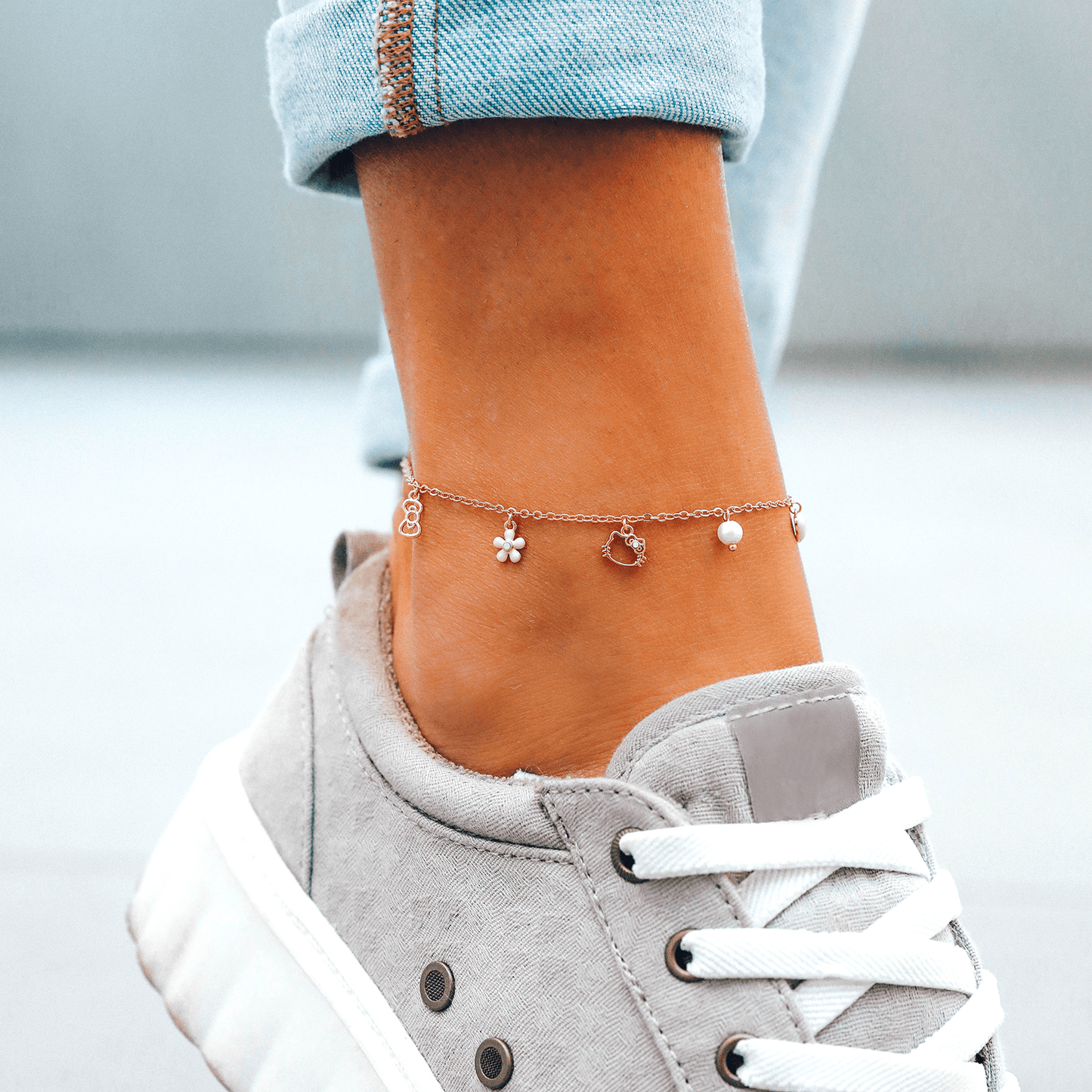 Hello Kitty Charms Chain Anklet