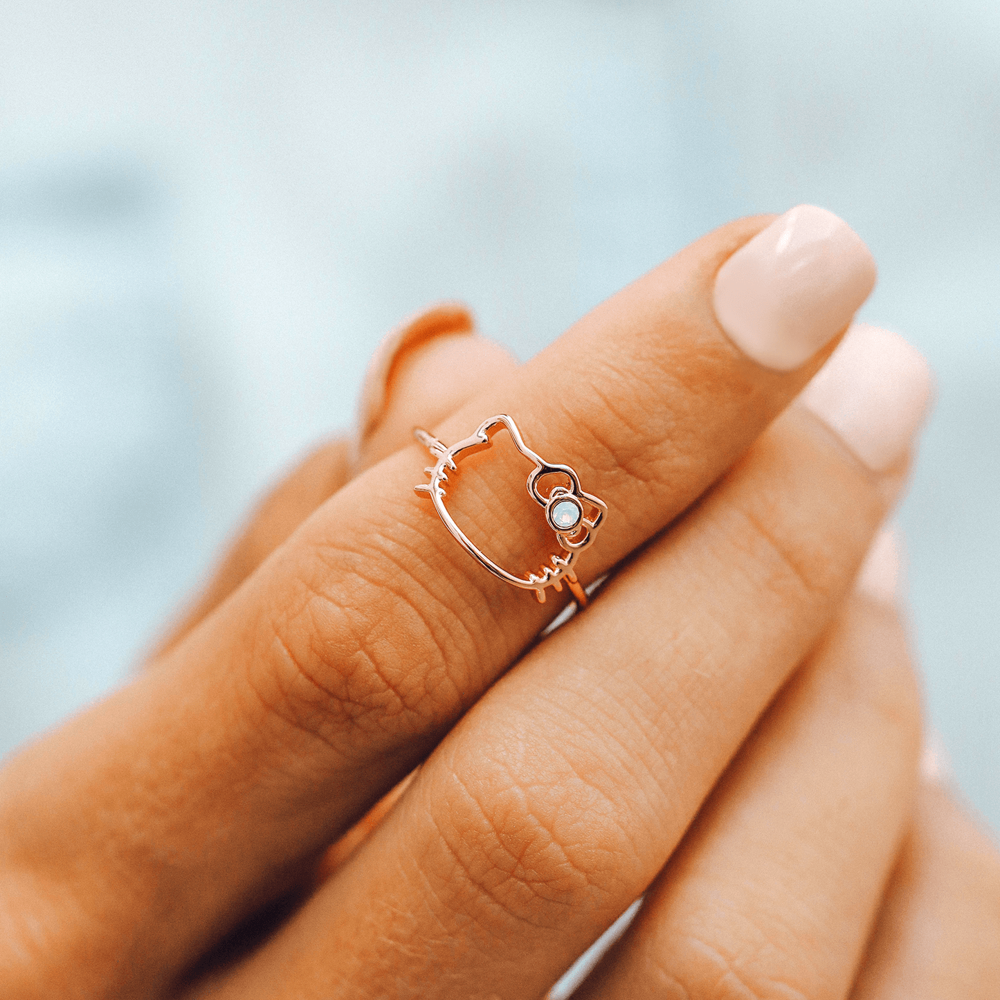 Hello Kitty Delicate Opal Ring