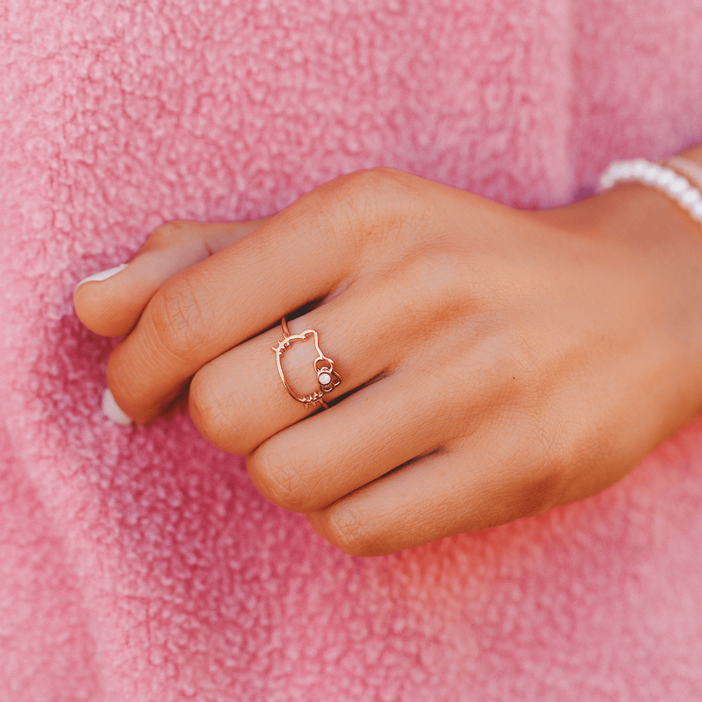 Hello Kitty Delicate Opal Ring