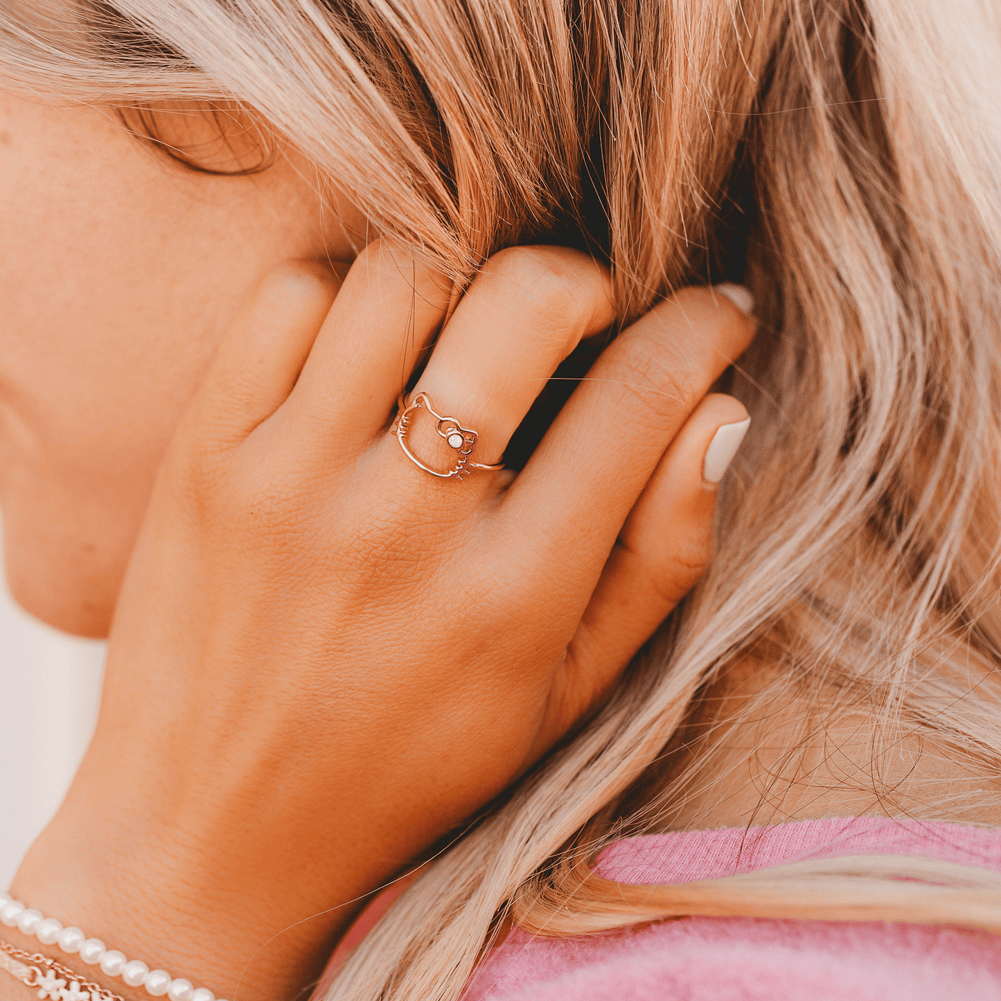 Hello Kitty Delicate Opal Ring