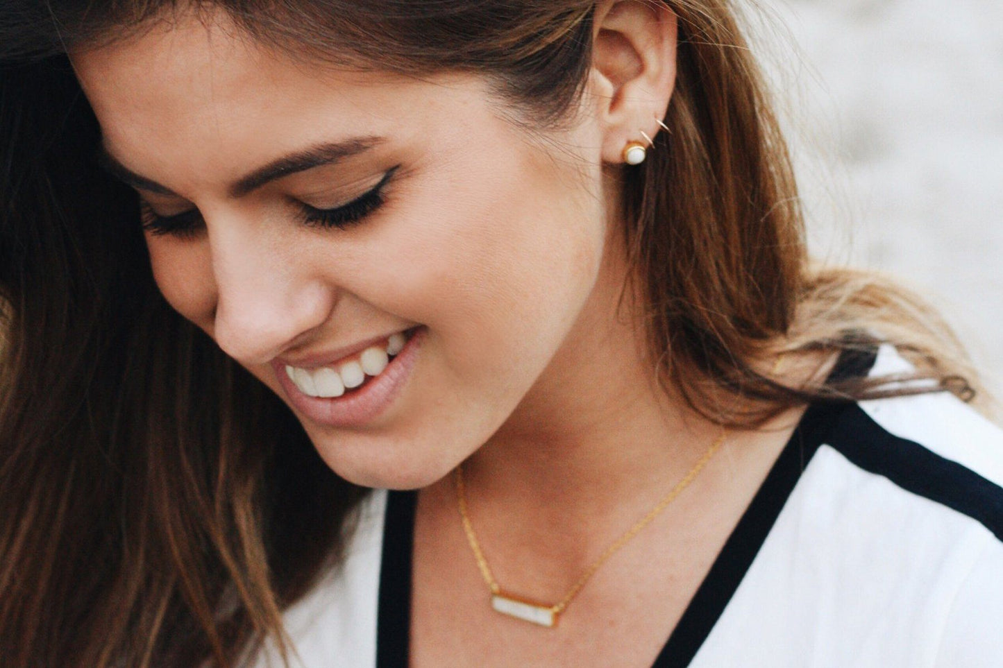 Boho Howlite Stud Earrings