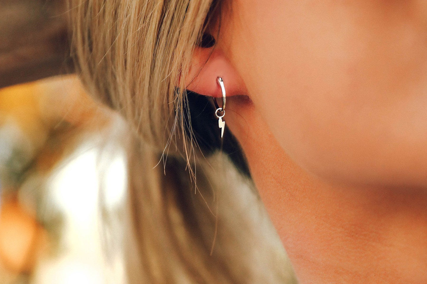 Lightning Hoop Earrings
