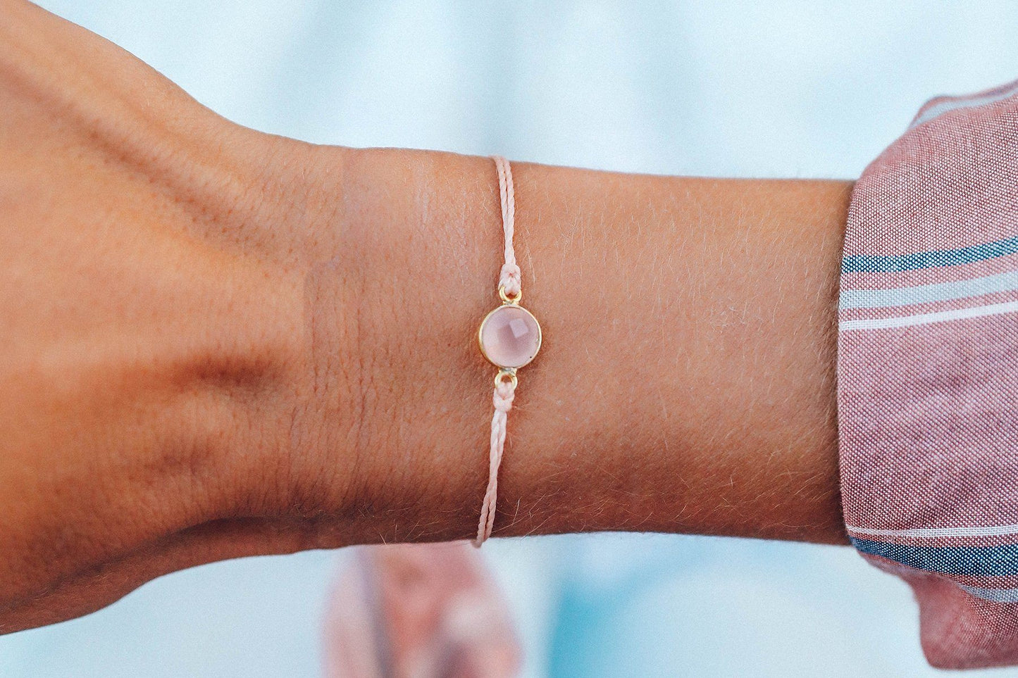 Rose Quartz Charm Bracelet