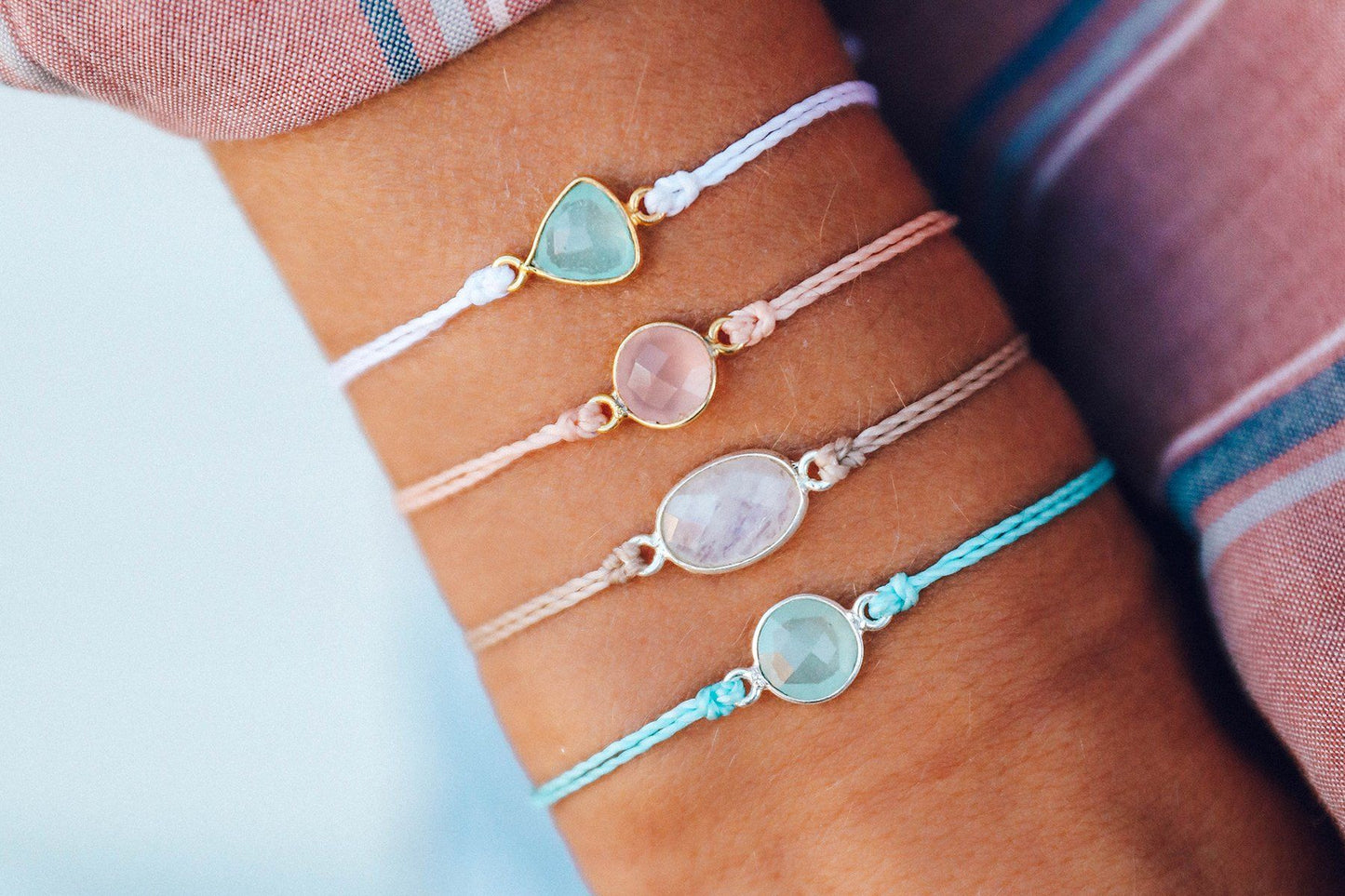 Rose Quartz Charm Bracelet