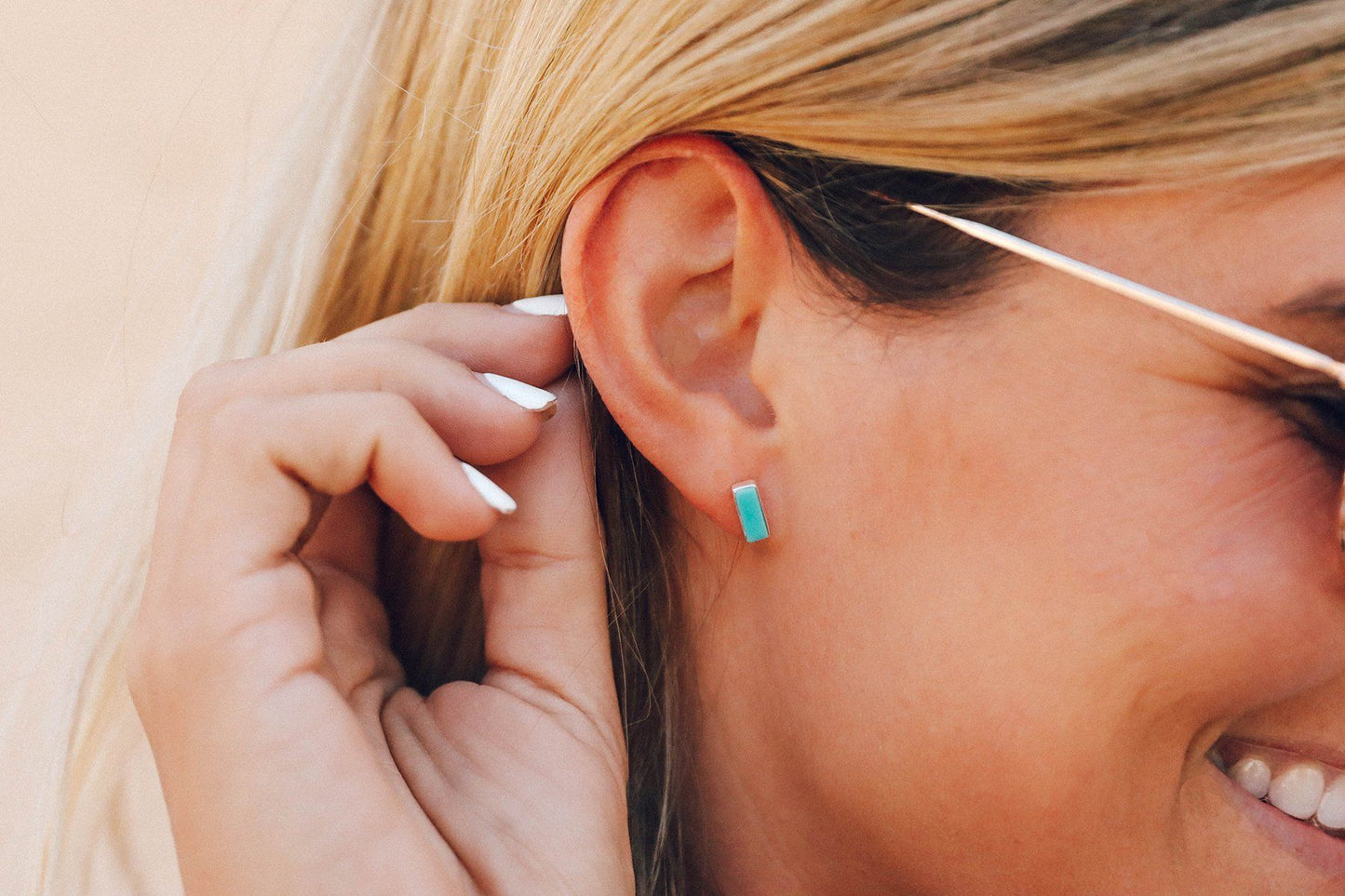 Turquoise Bar Earrings