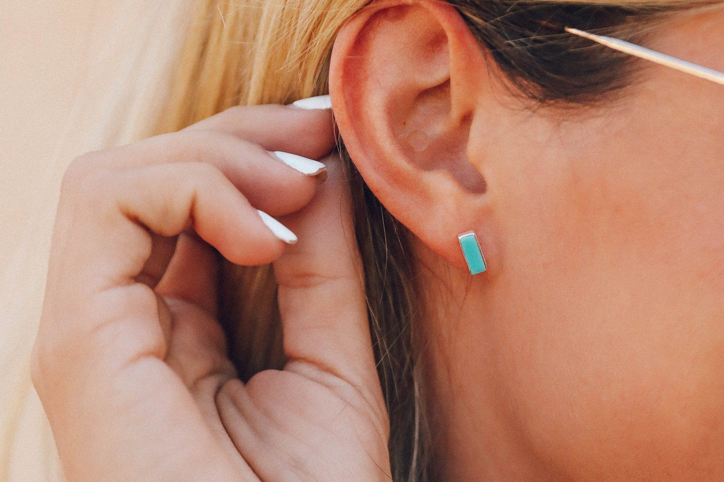 Turquoise Bar Earrings