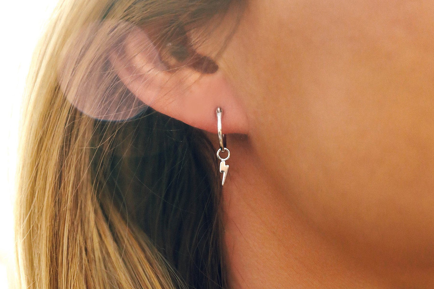 Lightning Hoop Earrings