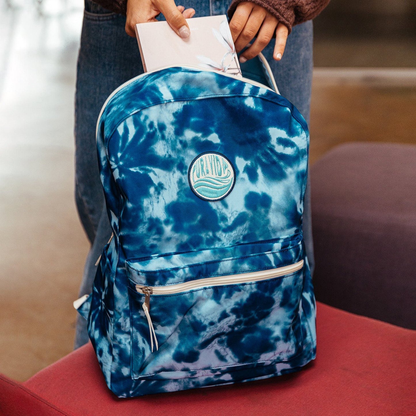 Blue Tie Dye Backpack