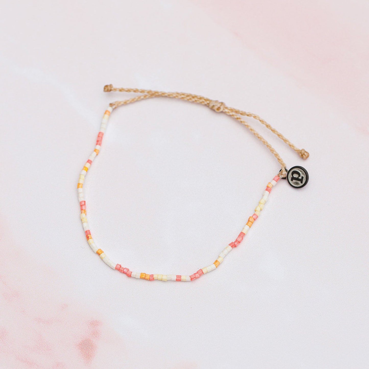 Breast Cancer Awareness Seed Bead Bracelet