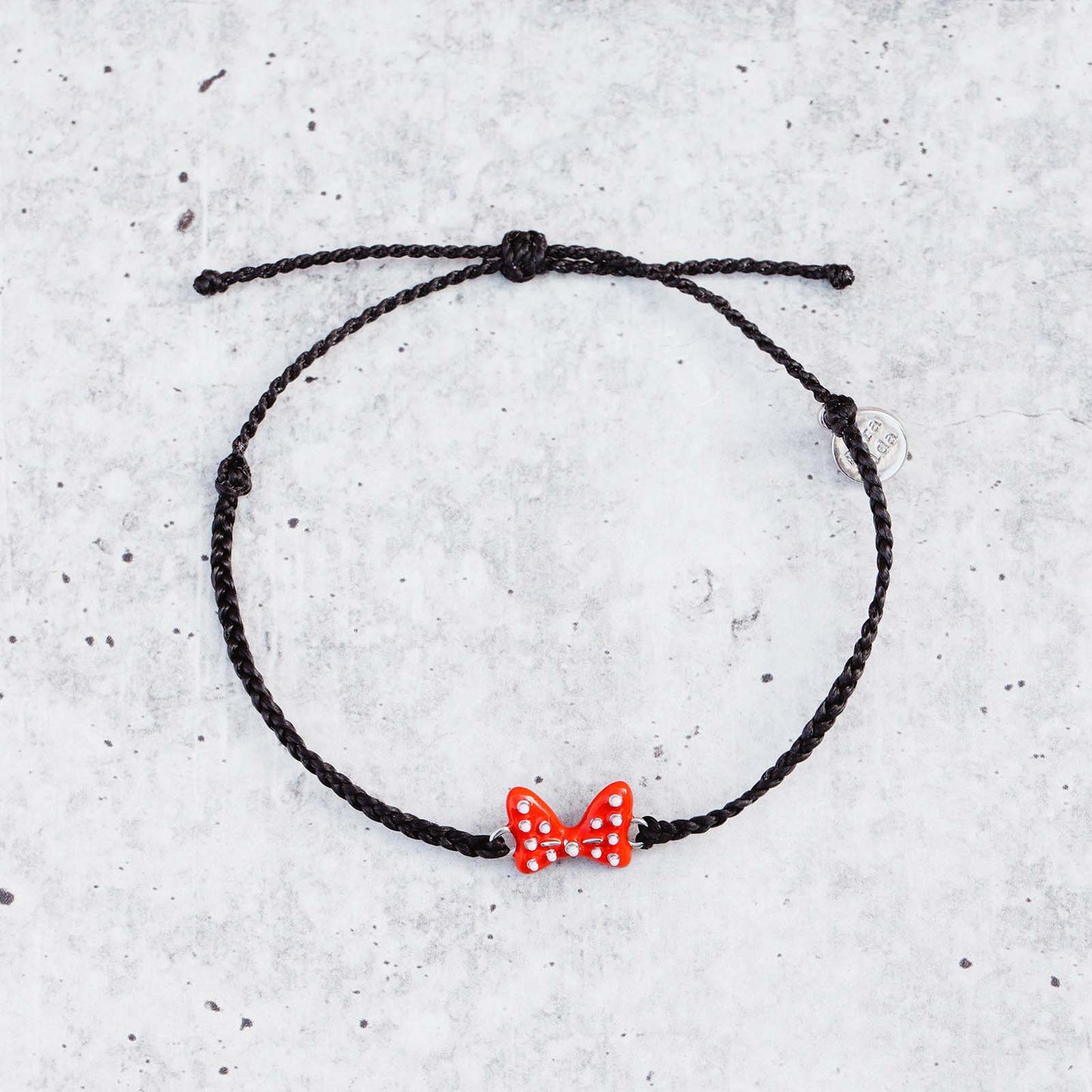 Disney Minnie Mouse Enamel Bow Charm Bracelet