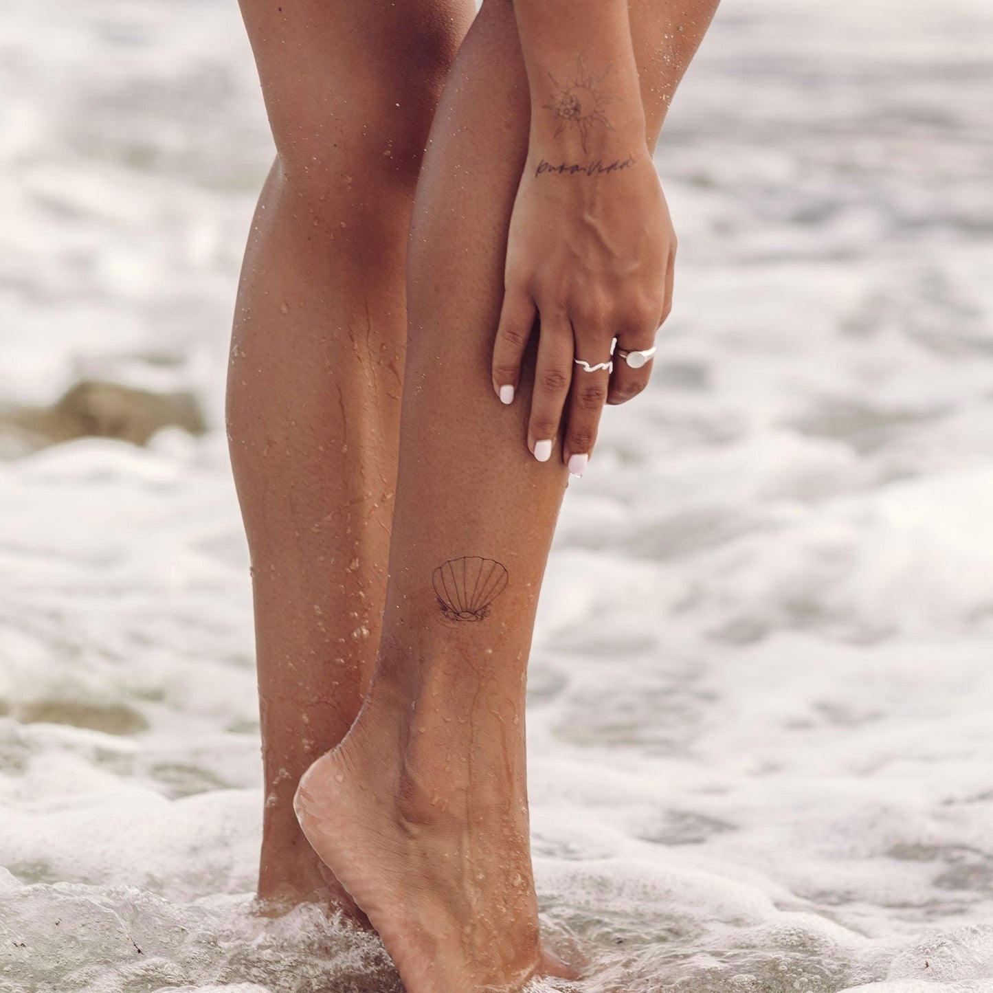 Waves Temporary Tattoo