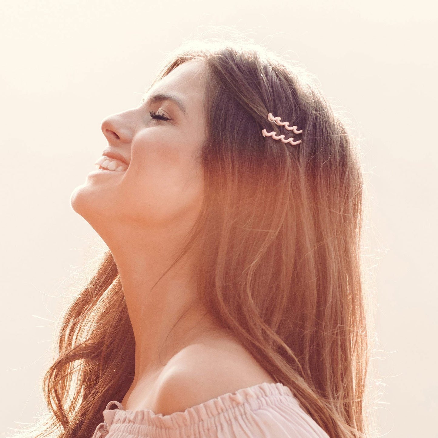 Enamel Wave Hair Barrettes (Set of 2)