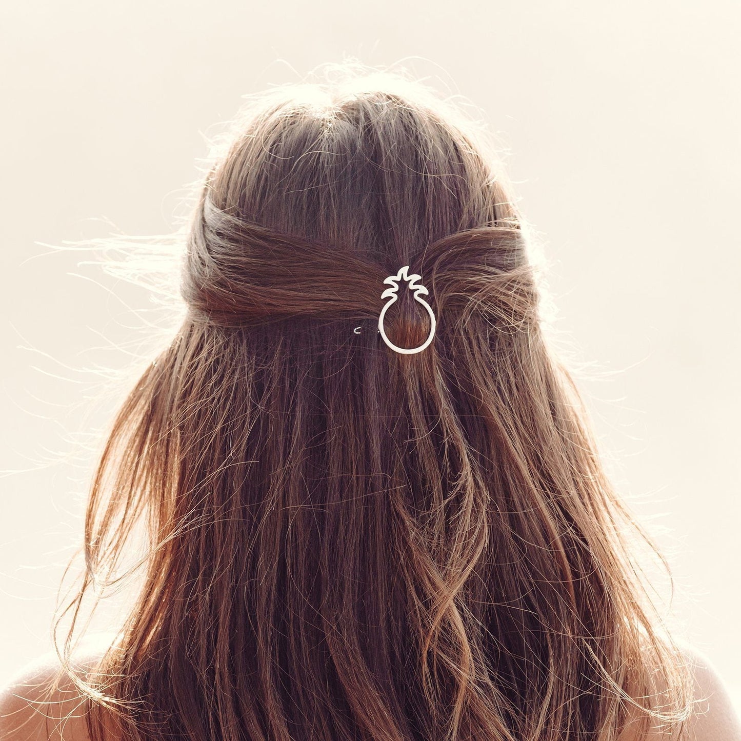 Enamel Pineapple Hair Barrette