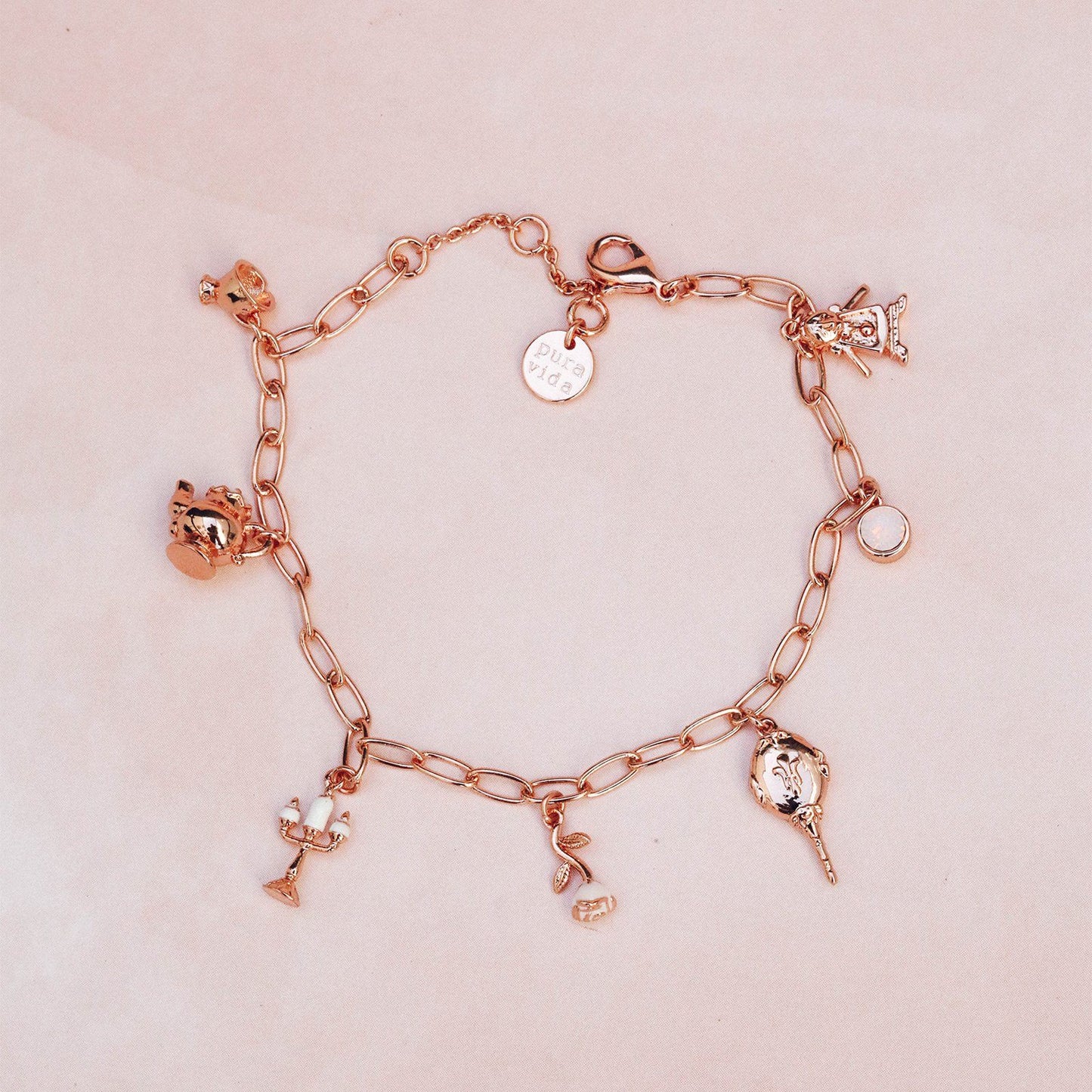 Disney Belle Charms Chain Bracelet