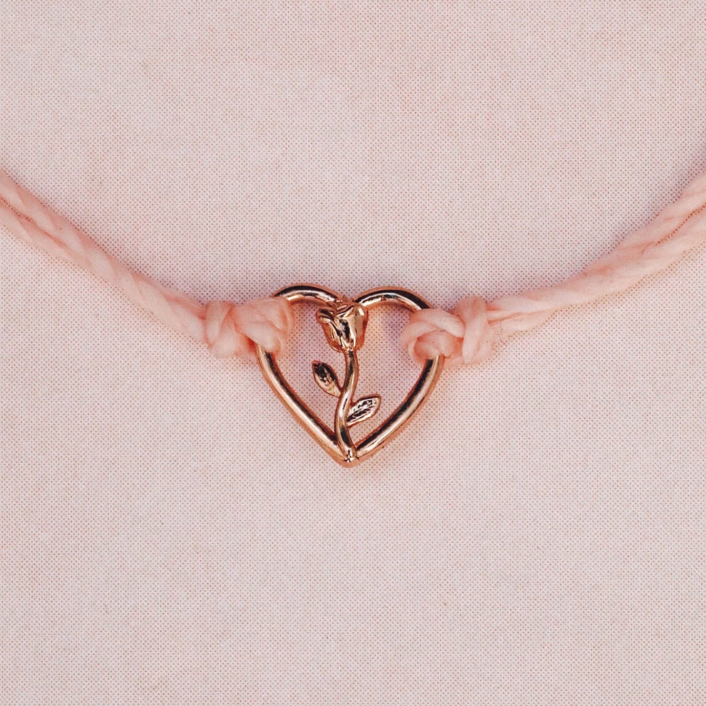 Disney Belle Rose Heart Charm Bracelet