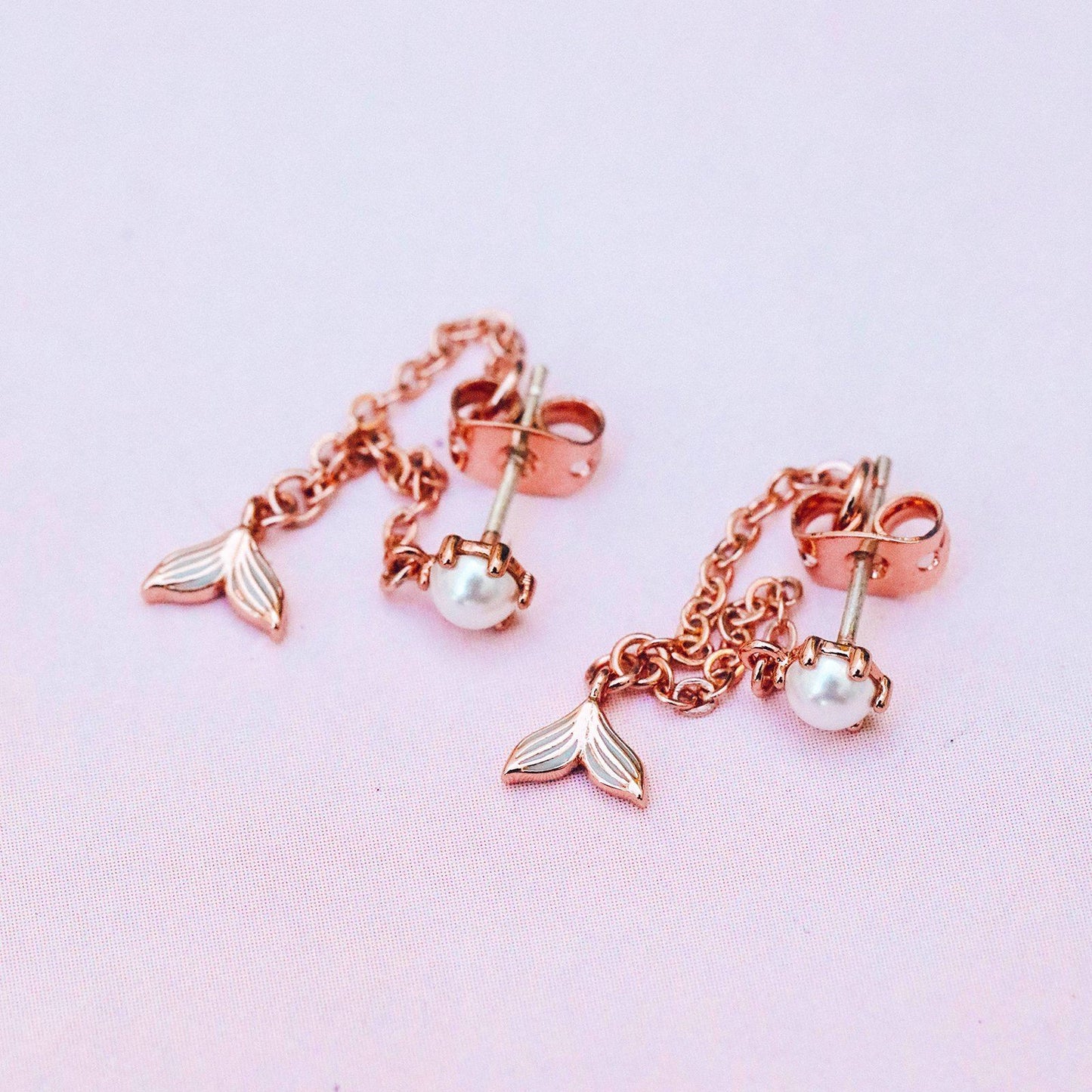 Disney Little Mermaid Chain Wrap Earrings