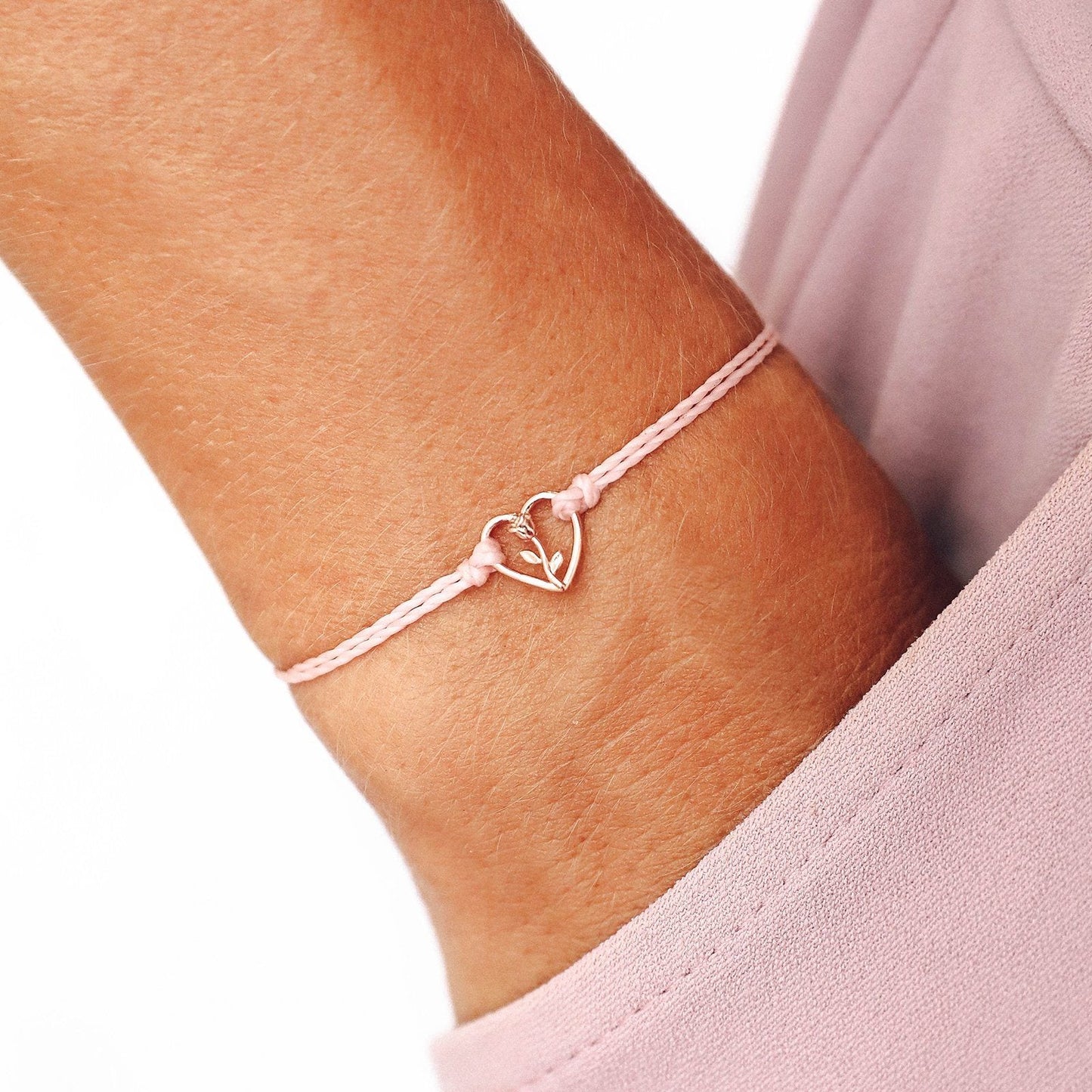 Disney Belle Rose Heart Charm Bracelet