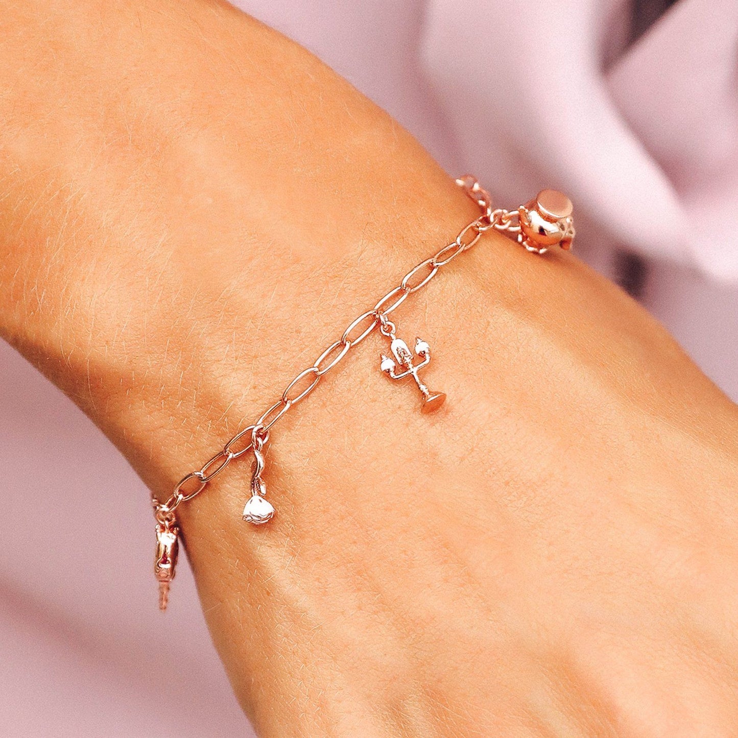 Disney Belle Charms Chain Bracelet
