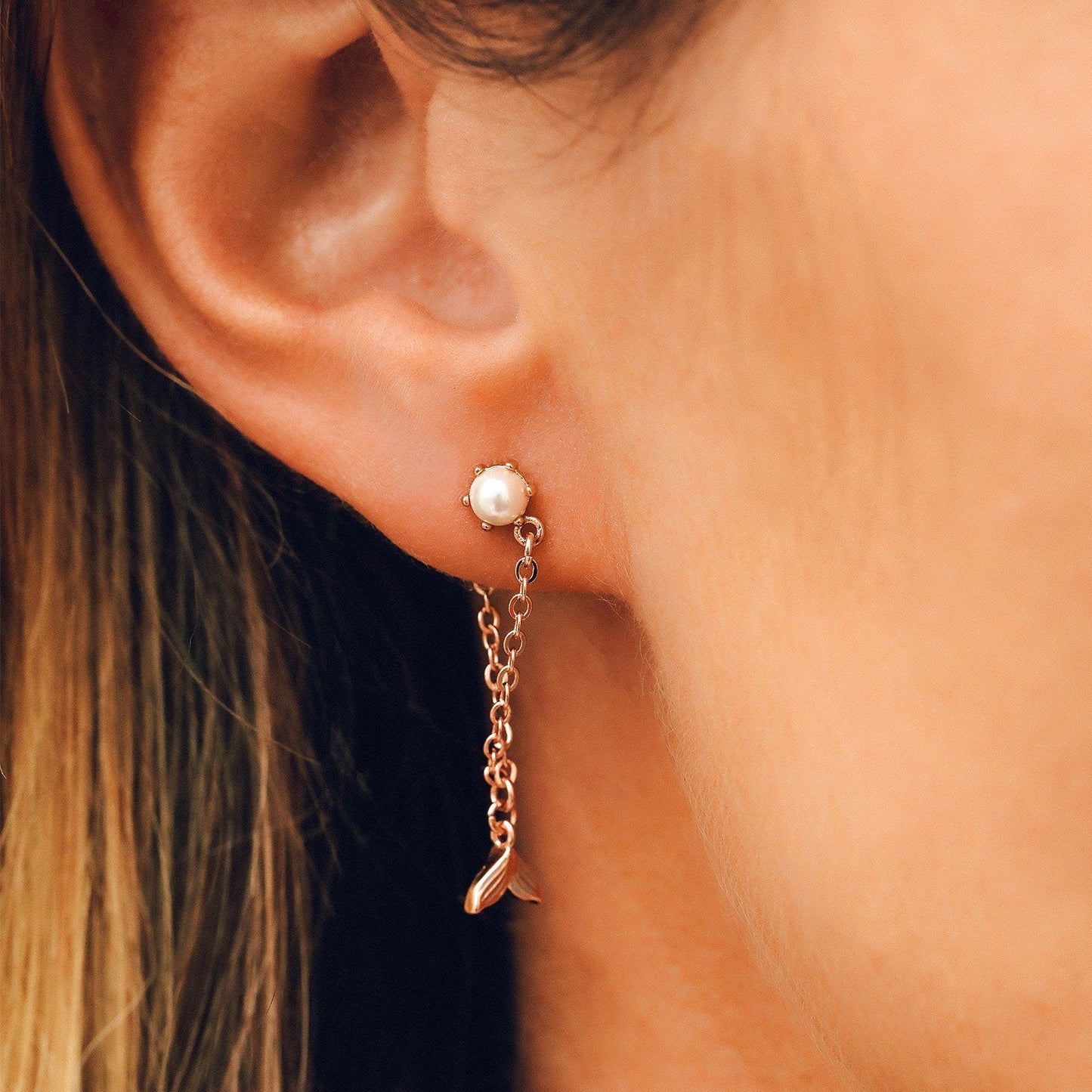 Disney Little Mermaid Chain Wrap Earrings