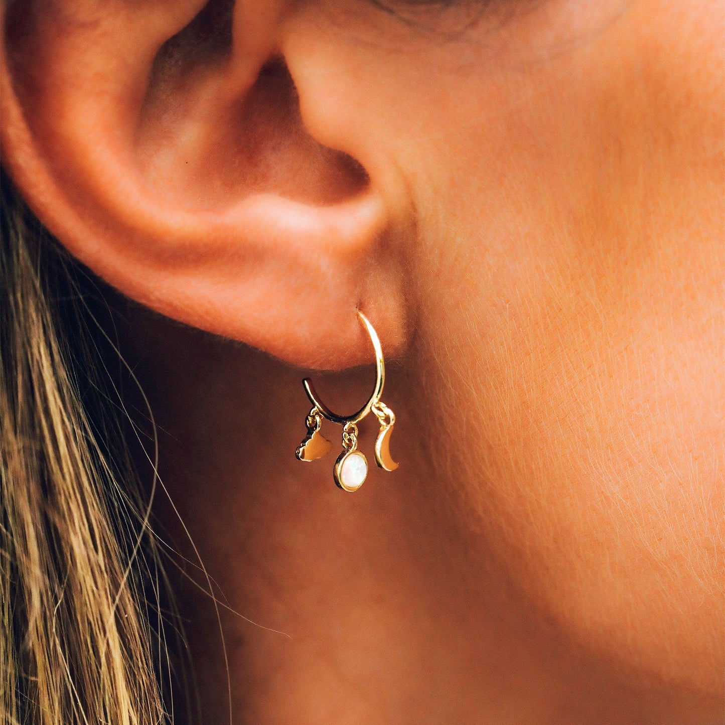 Disney Jasmine Charms Hoop Earrings