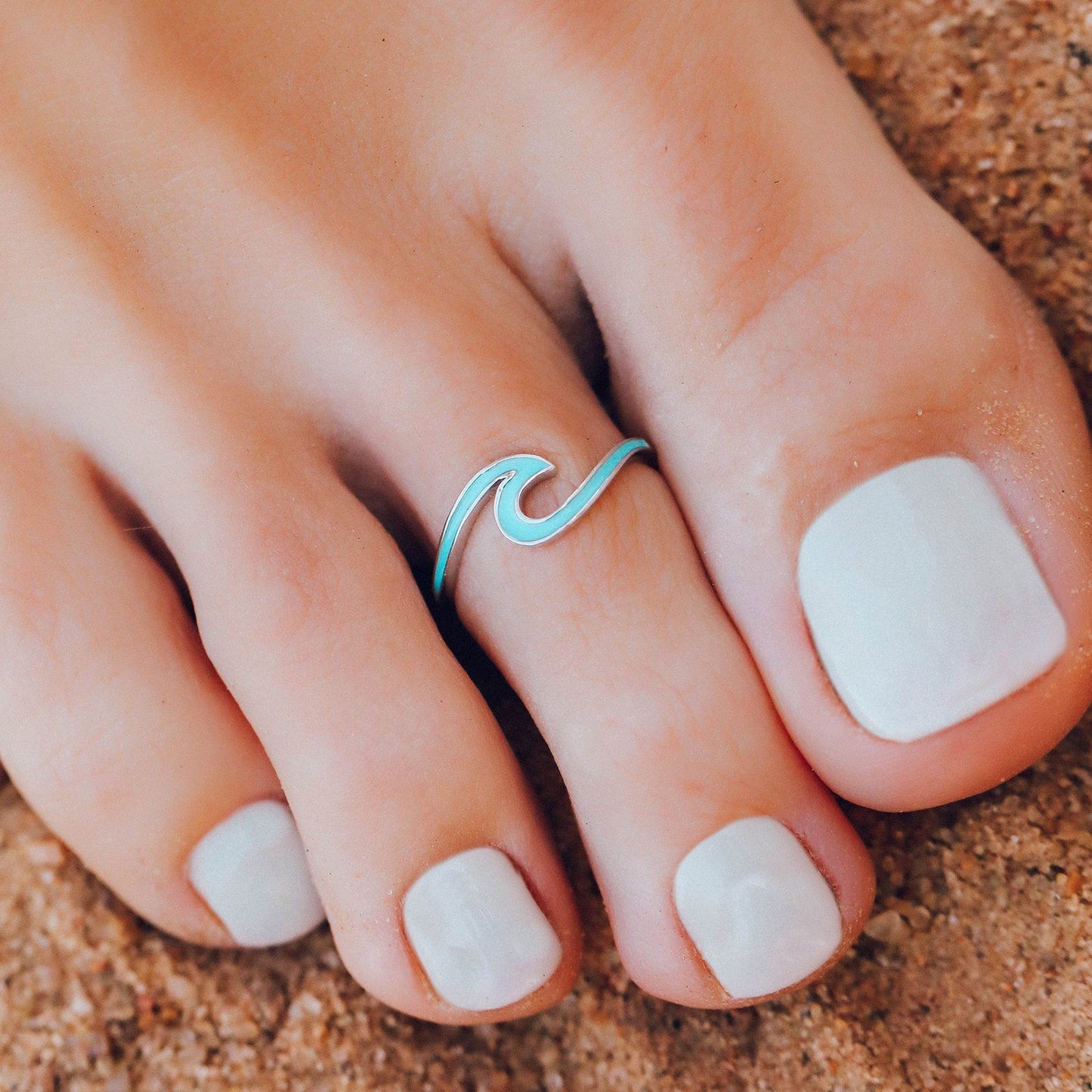 Enamel Wave Toe Ring