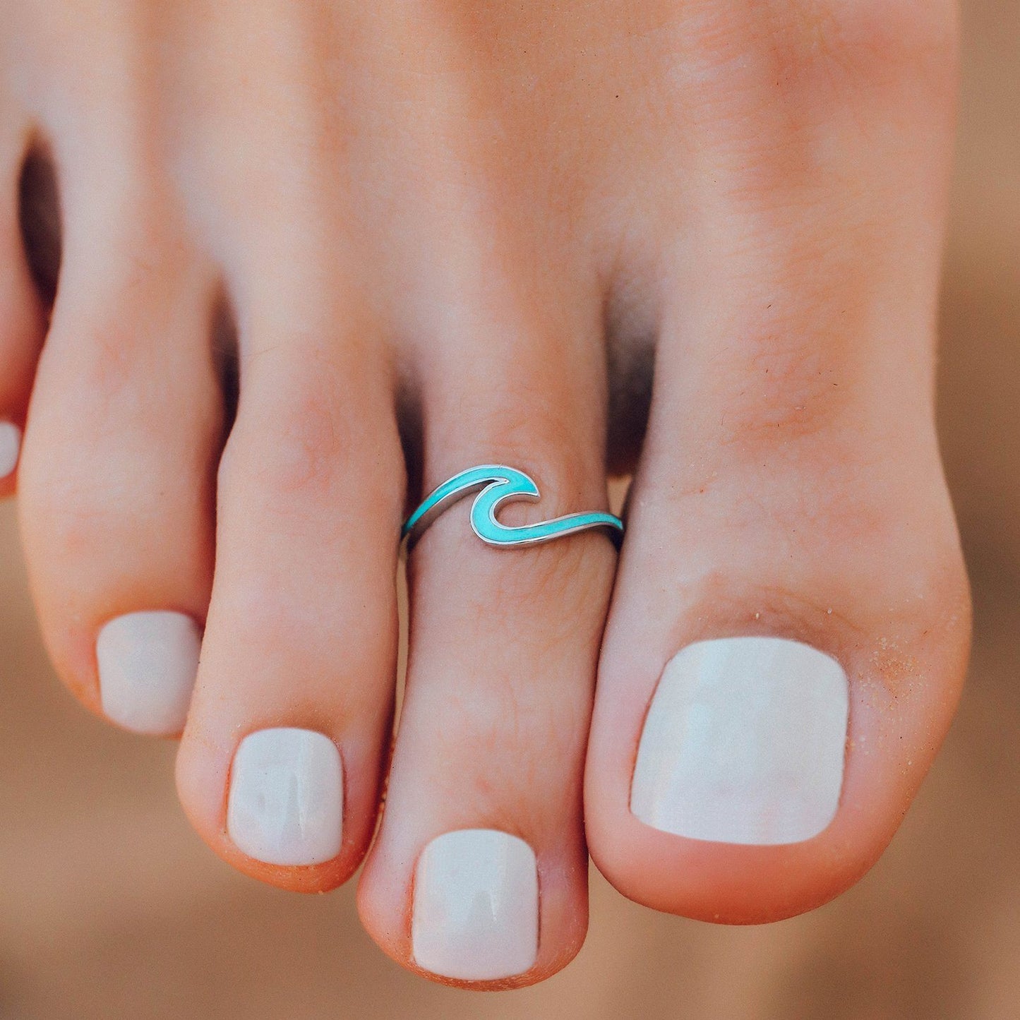 Enamel Wave Toe Ring