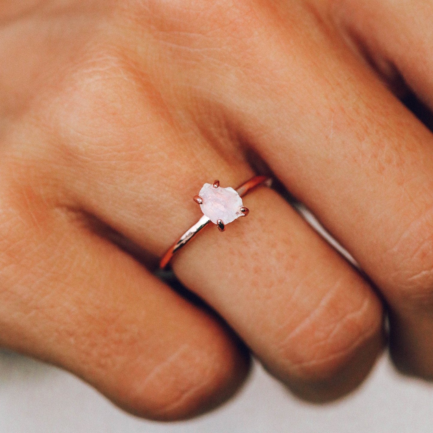 Raw Crystal Ring + Earring Set