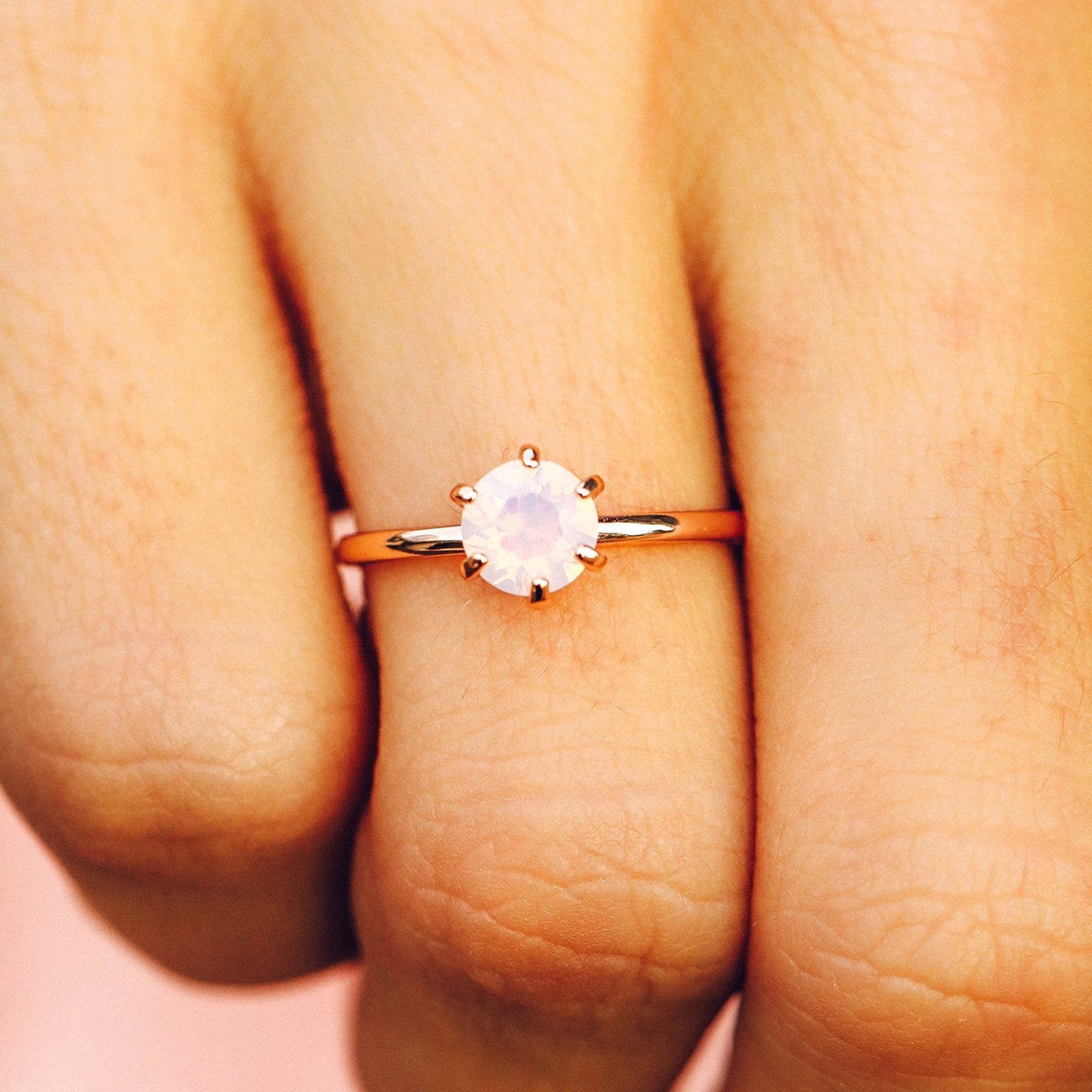 Iridescent Stone Ring