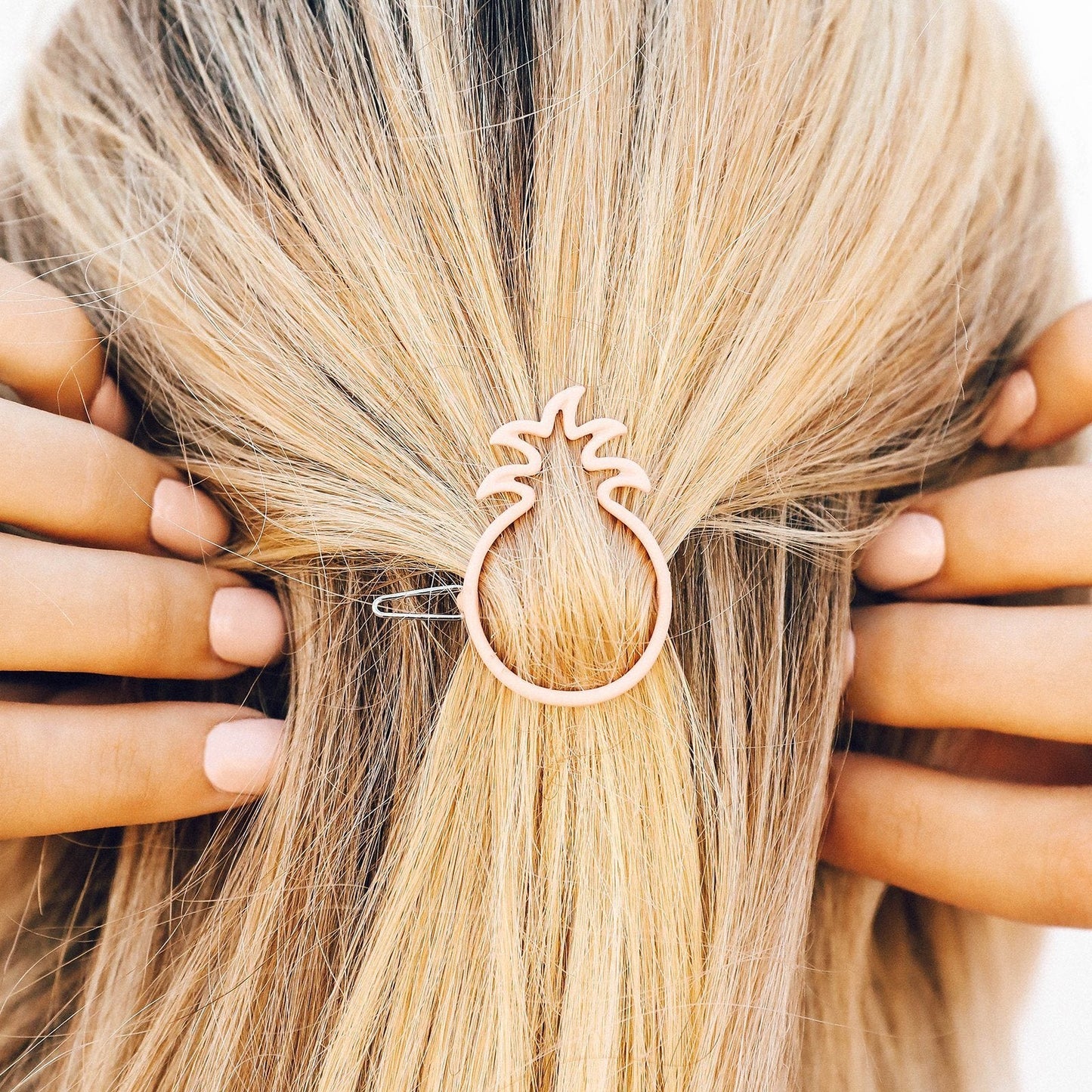 Enamel Pineapple Hair Barrette