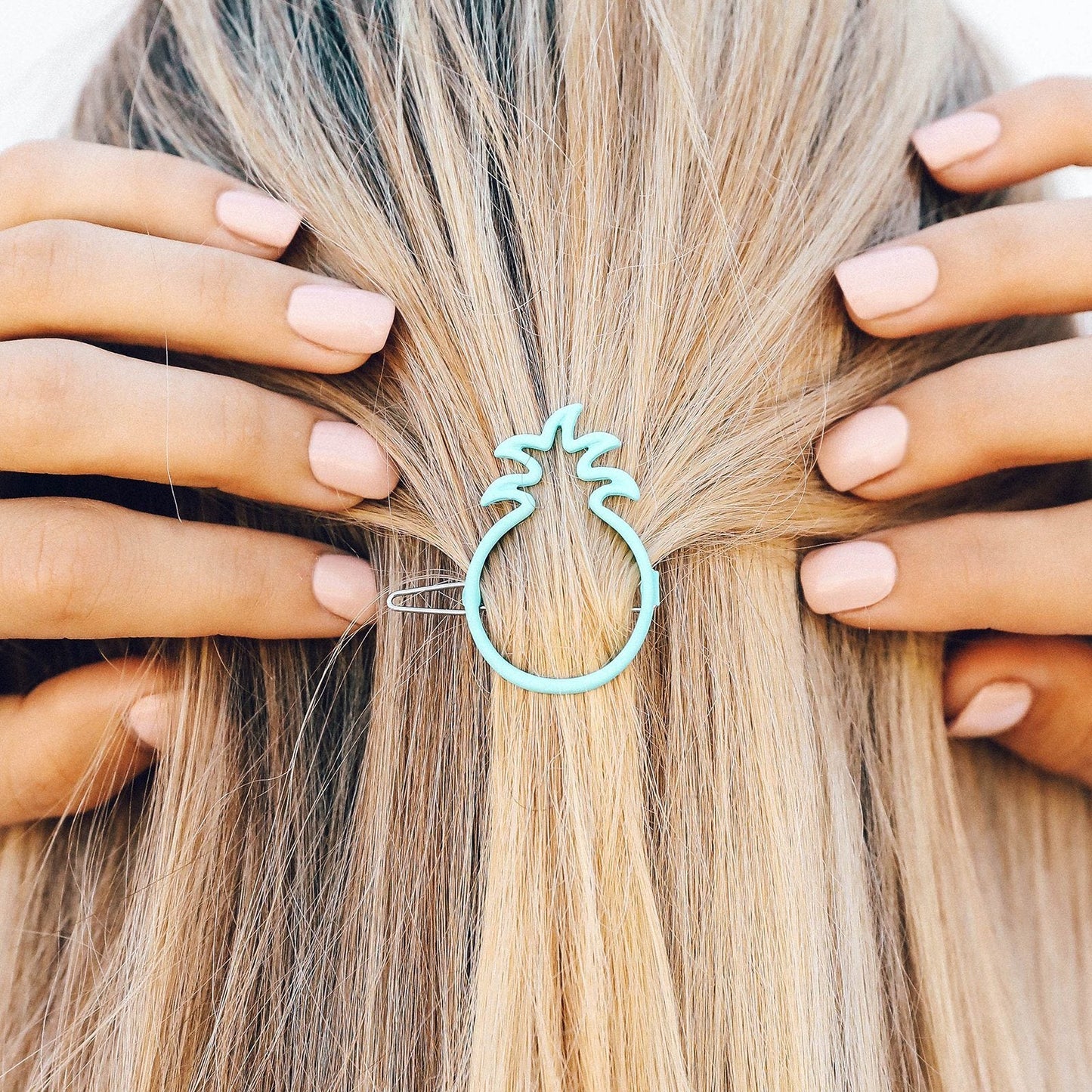 Enamel Pineapple Hair Barrette
