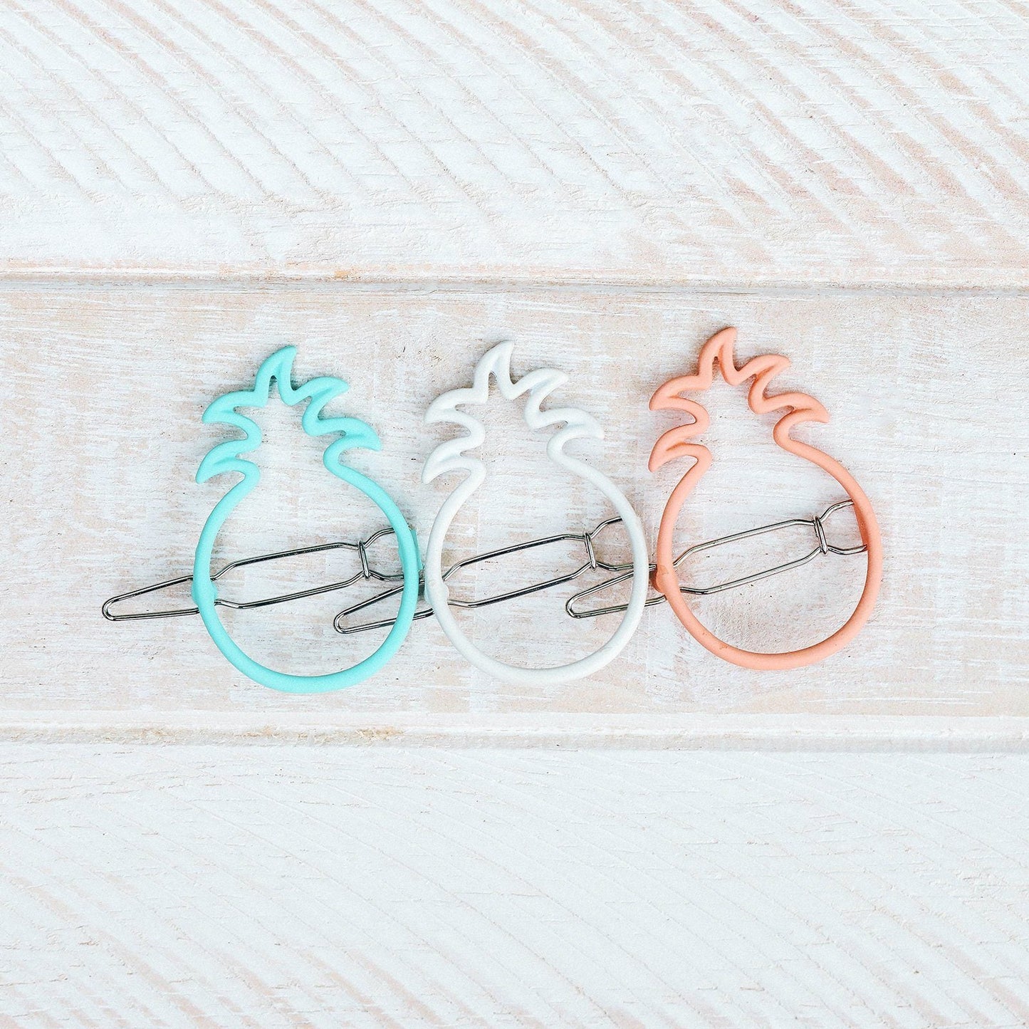 Enamel Pineapple Hair Barrette