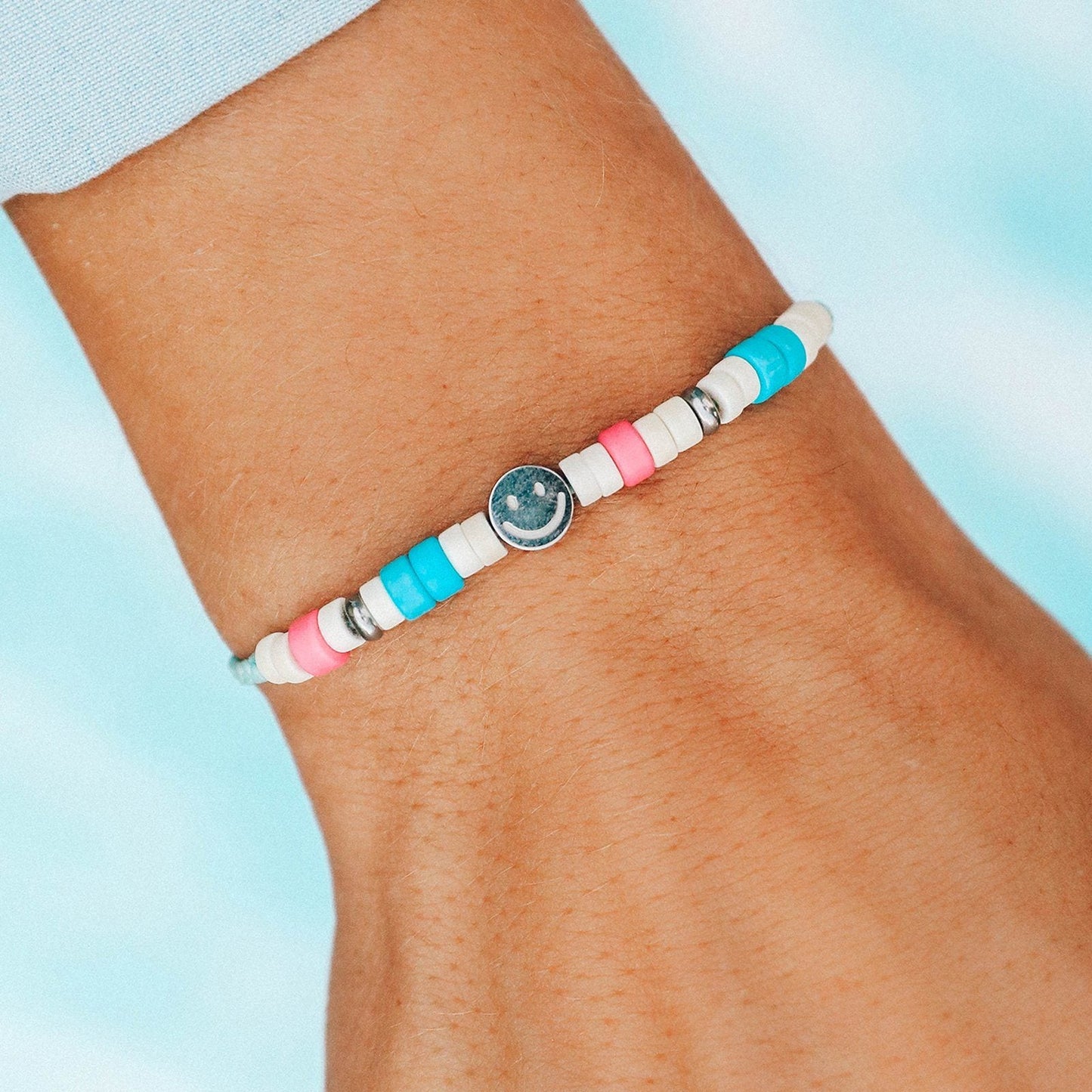 Happy Face Beaded Bracelet