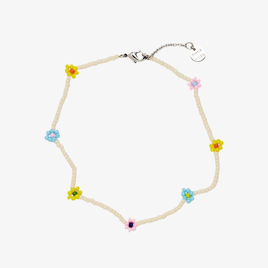 Beaded Flower Anklet