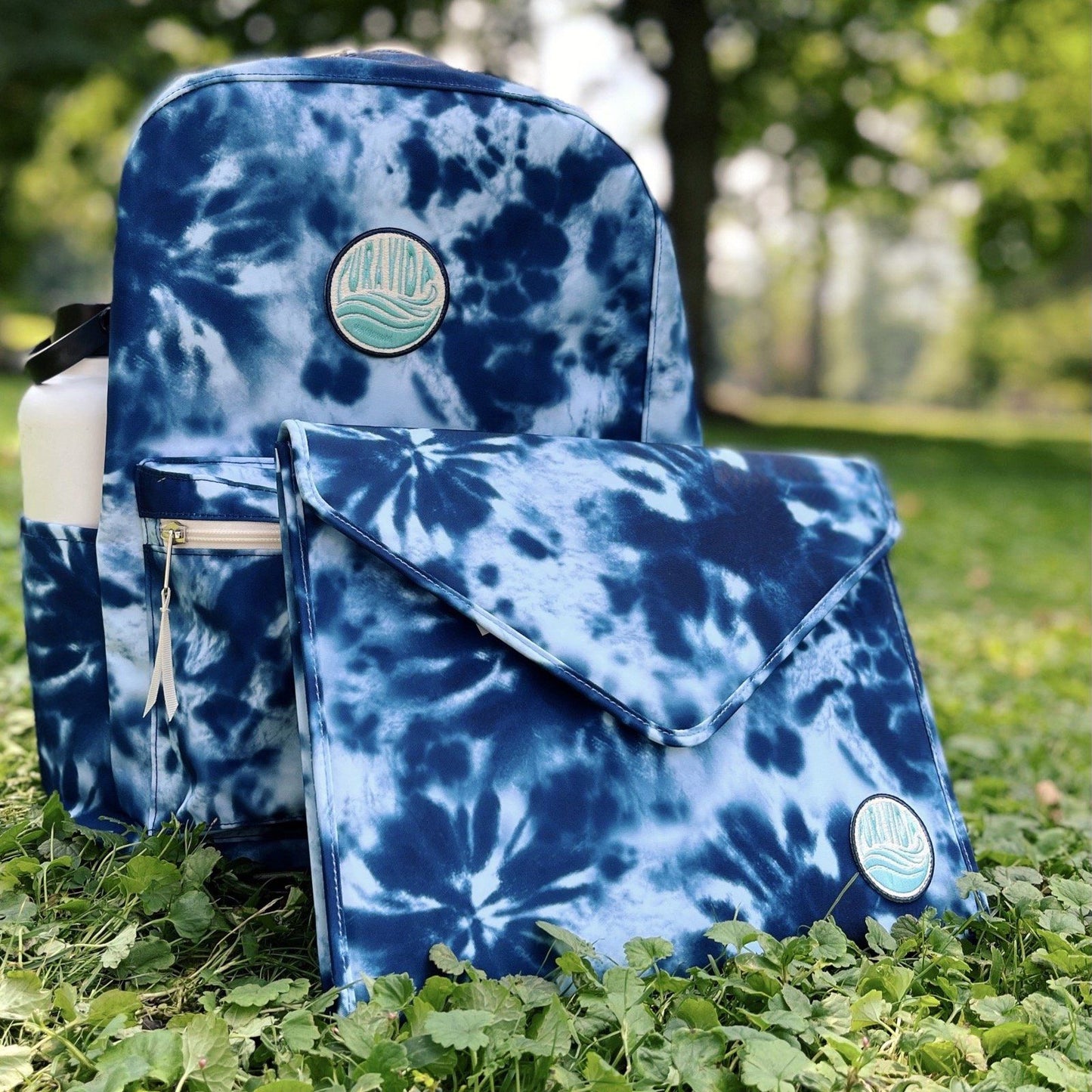 Blue Tie Dye Laptop Case