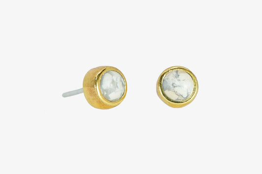 Boho Howlite Stud Earrings