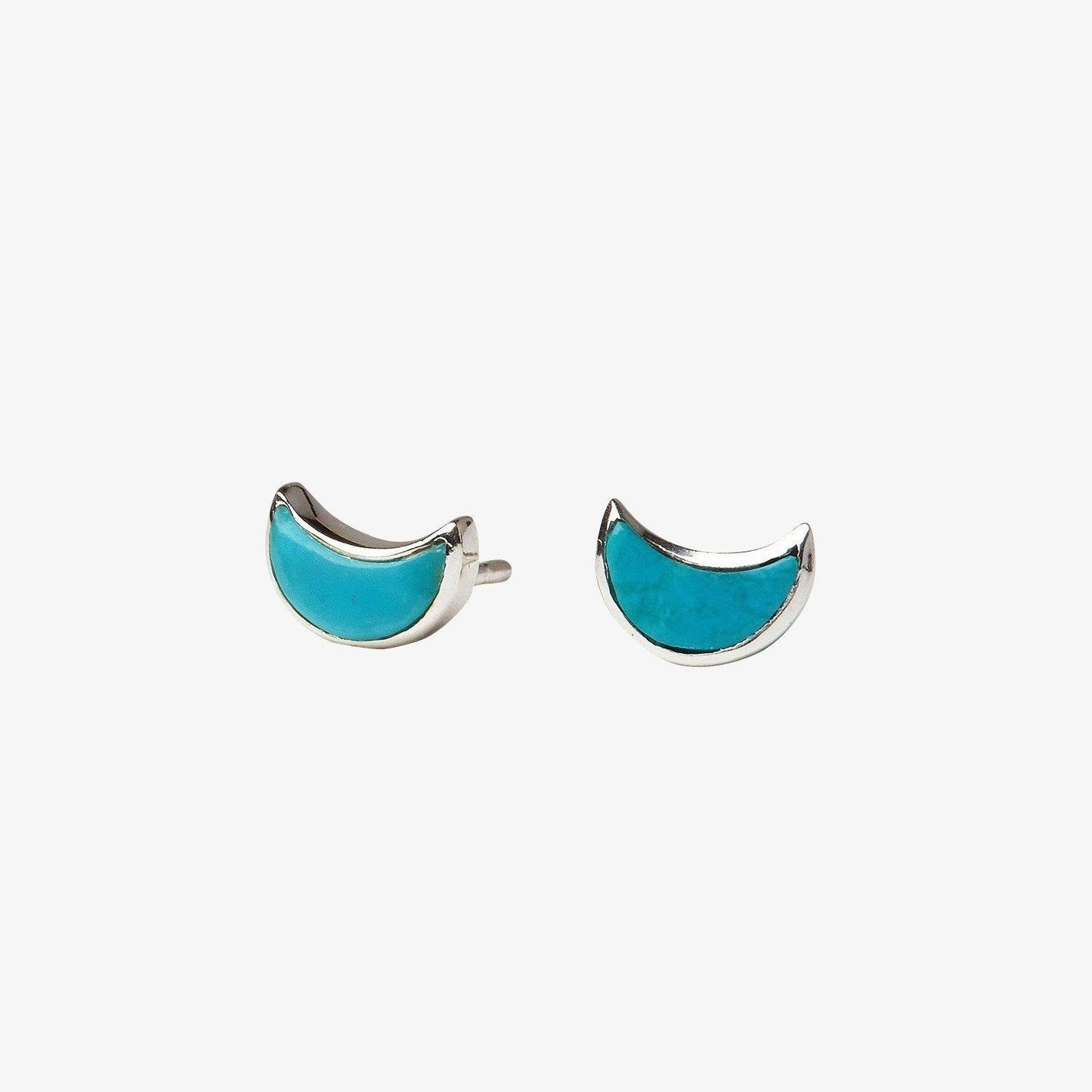 Crescent Moon Stud Earrings
