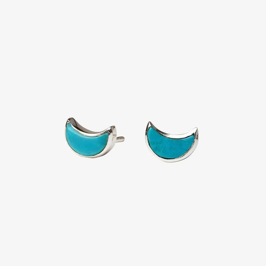 Crescent Moon Stud Earrings